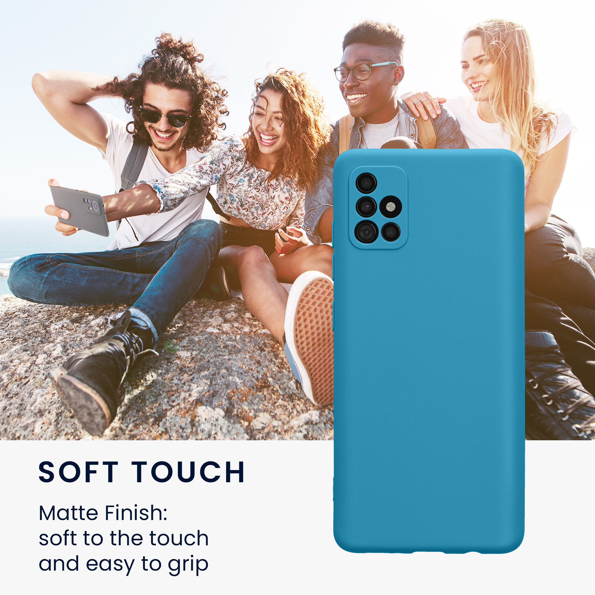 Pouzdro pro Samsung Galaxy A51 kwmobile tenké TPU - karibská modrá