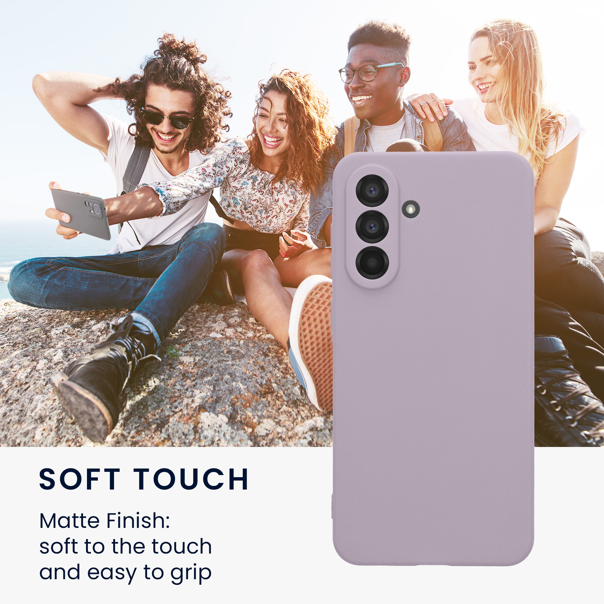 Kryt na mobil Samsung Galaxy A56 5G kwmobile slim matný TPU Levandulová