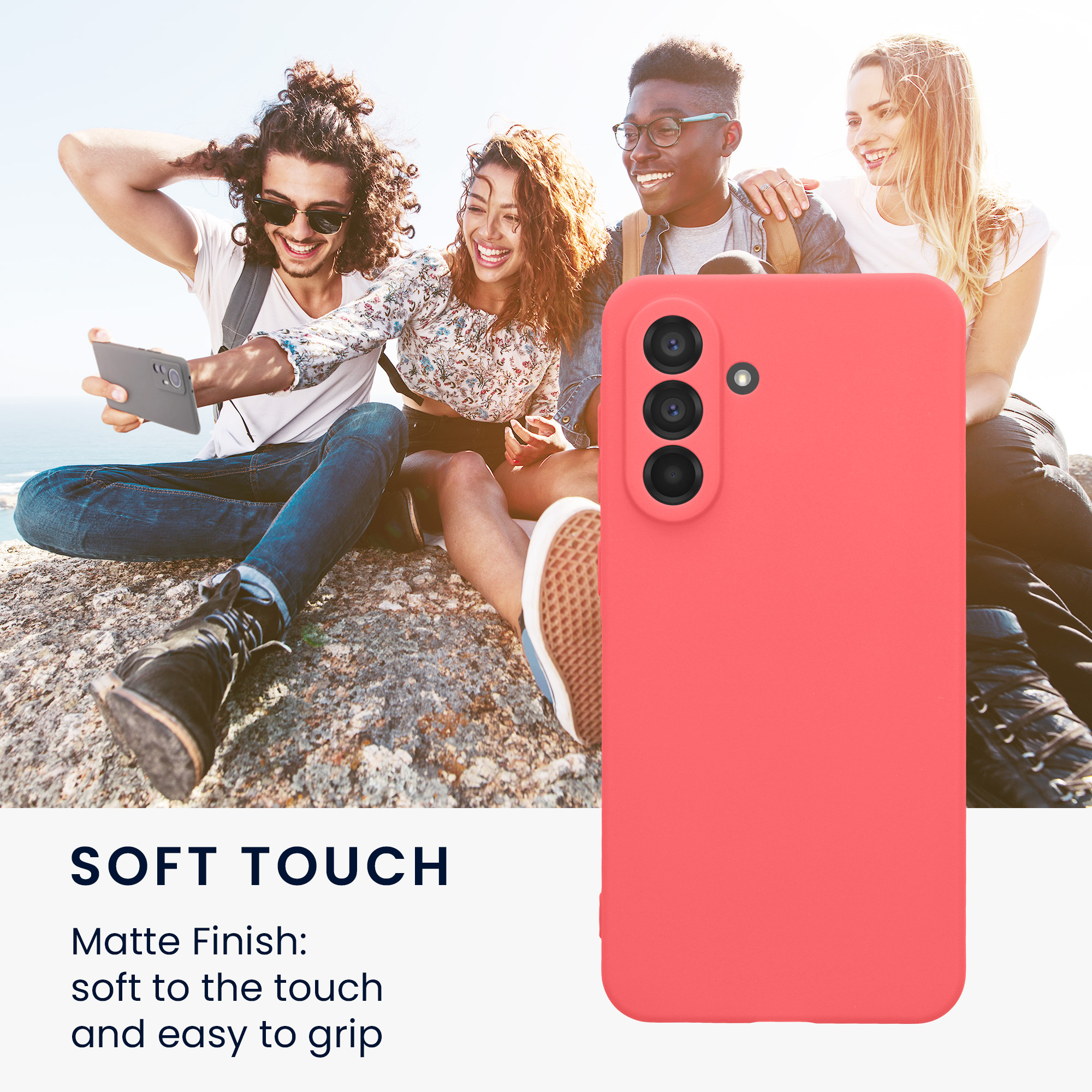 Pouzdro pro Samsung Galaxy A56 5G kwmobile tenké TPU - neonově korálová
