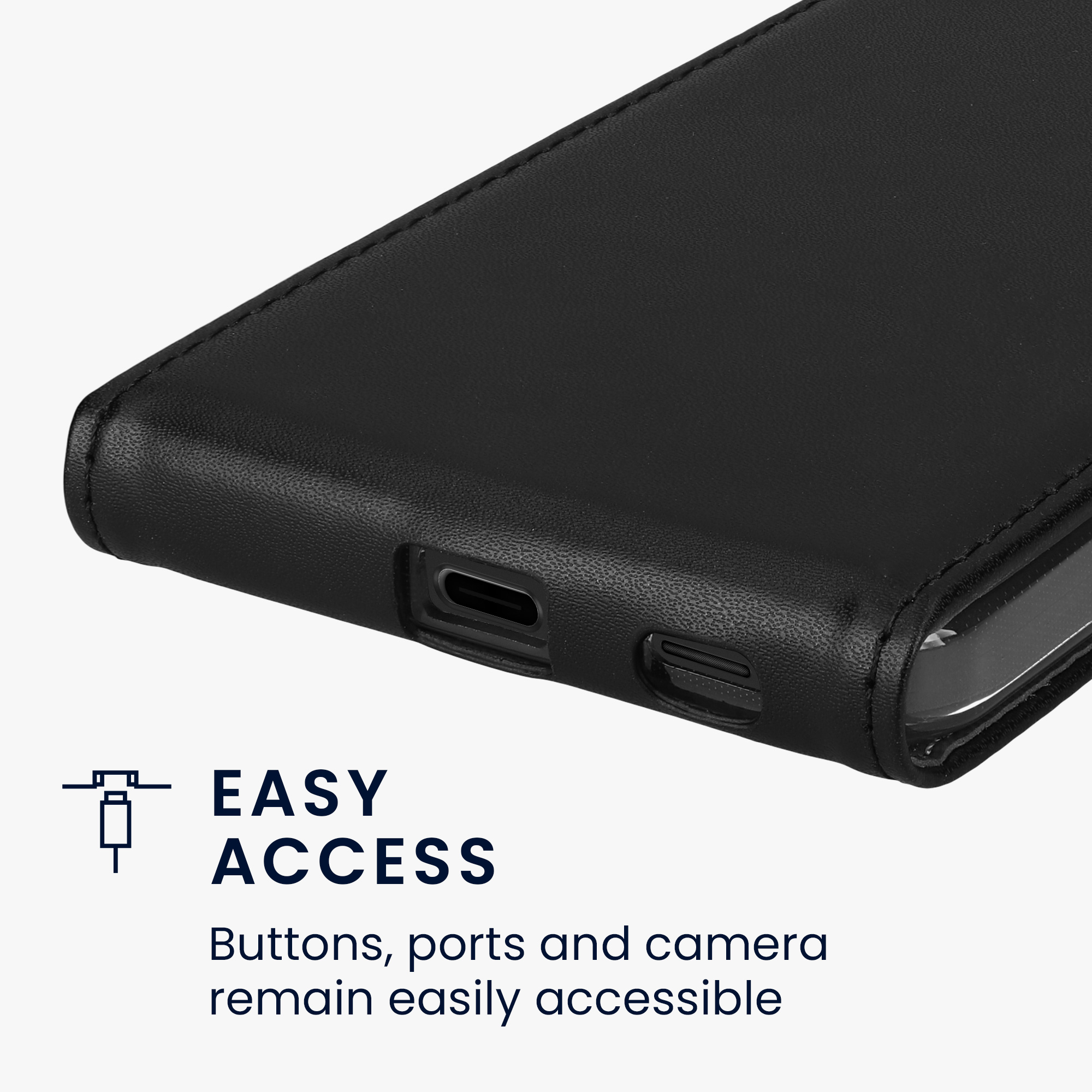 Flip pouzdro na mobil Samsung Galaxy A17 4G / 5G kwmobile Vertical černé