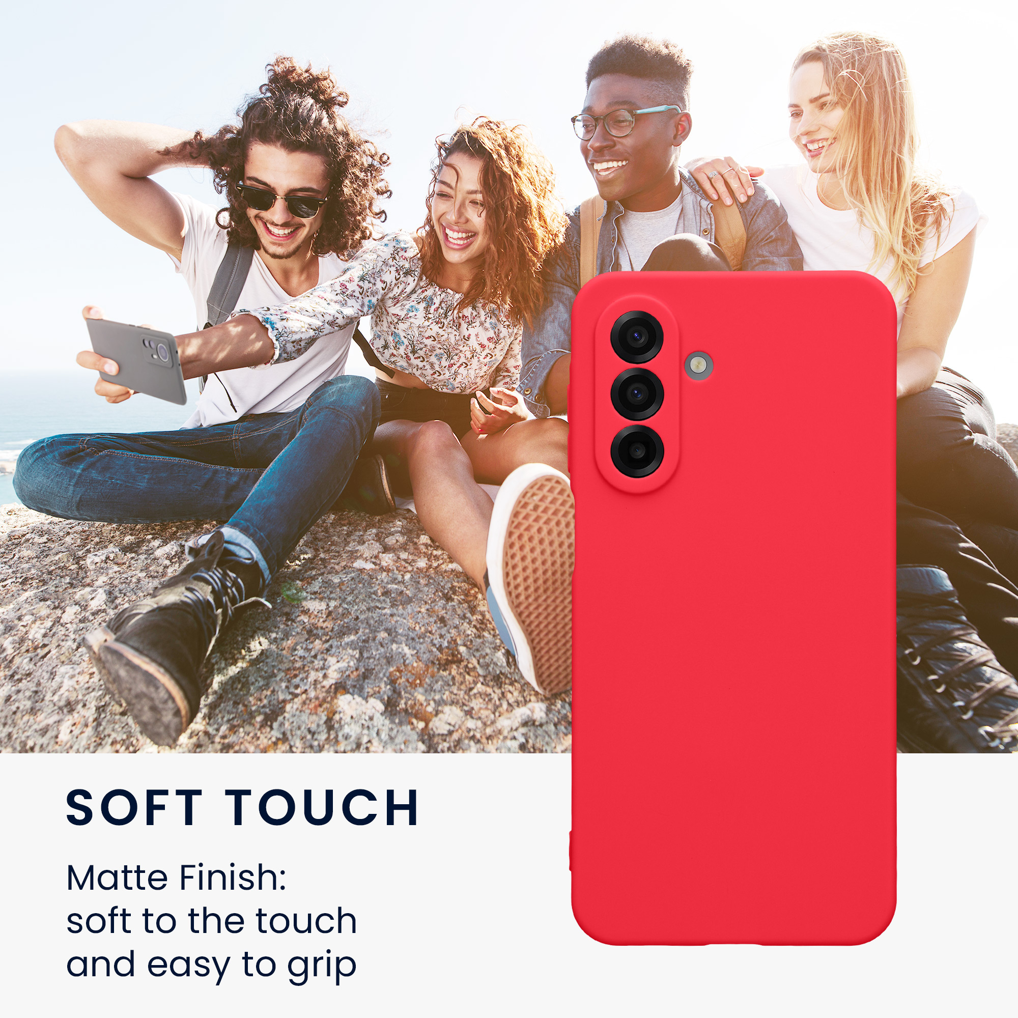 Matný kryt na mobil Samsung Galaxy A17 4G / 5G kwmobile neonově růžový