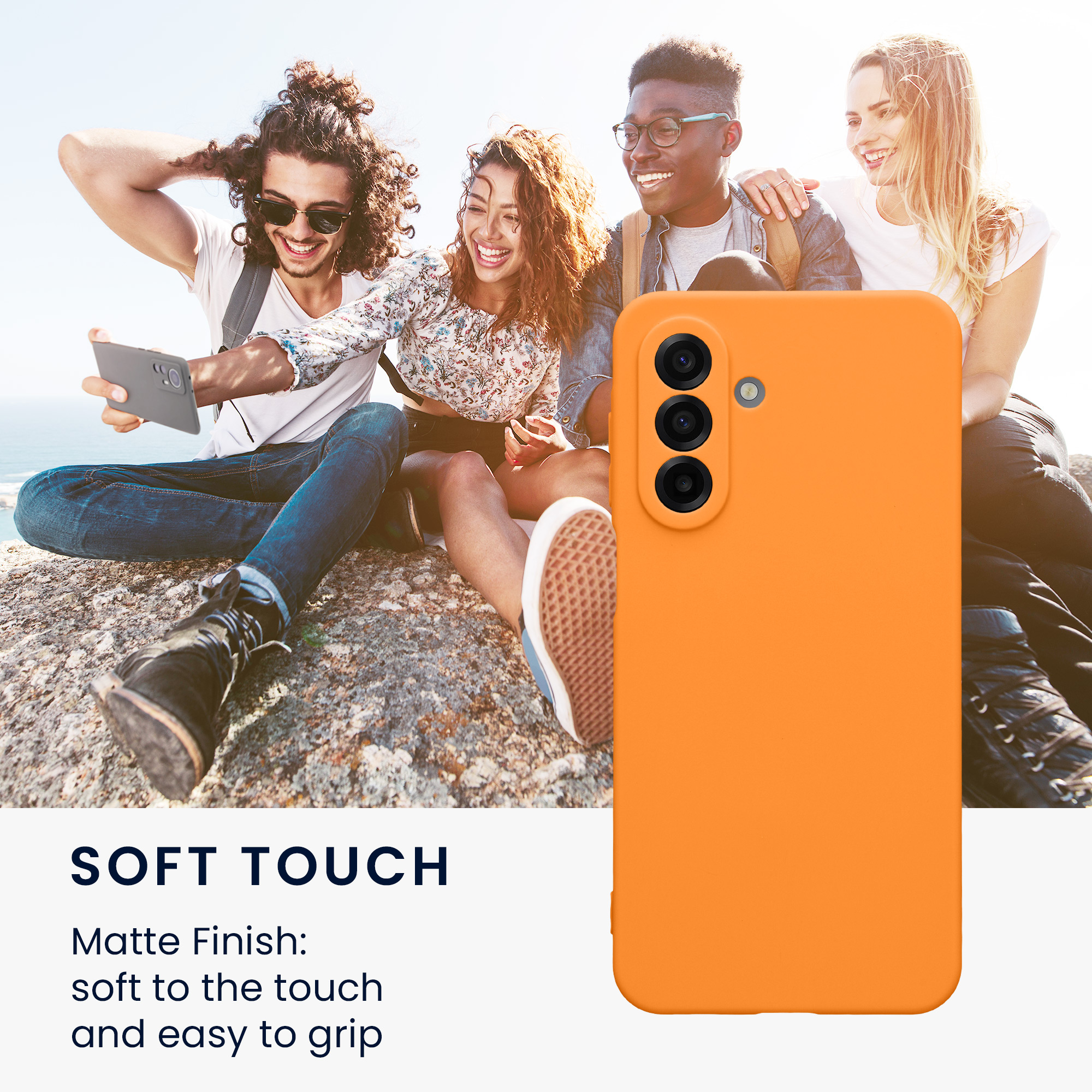 Matný kryt na mobil Samsung Galaxy A17 4G / 5G kwmobile ovocně oranžový