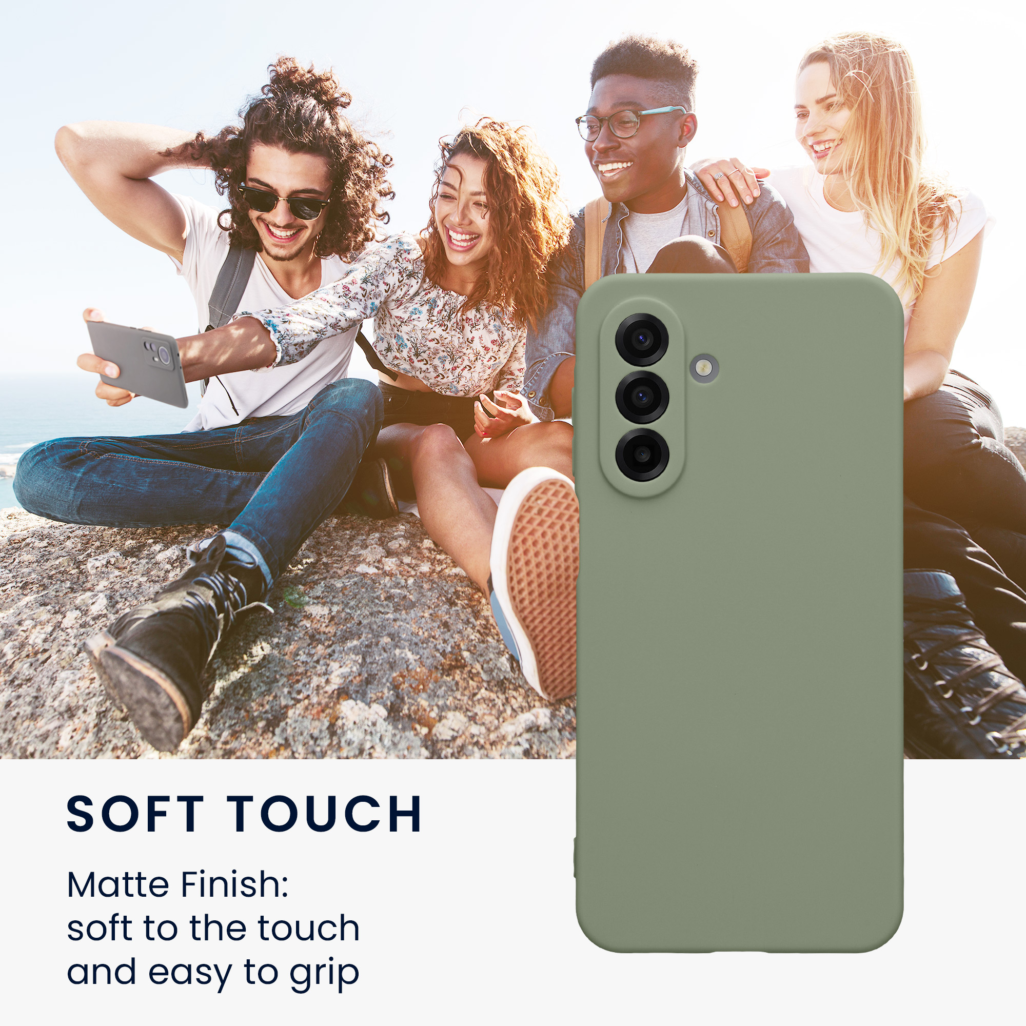 Pouzdro pro Samsung Galaxy A17 4G / 5G kwmobile tenké TPU - šedozelená