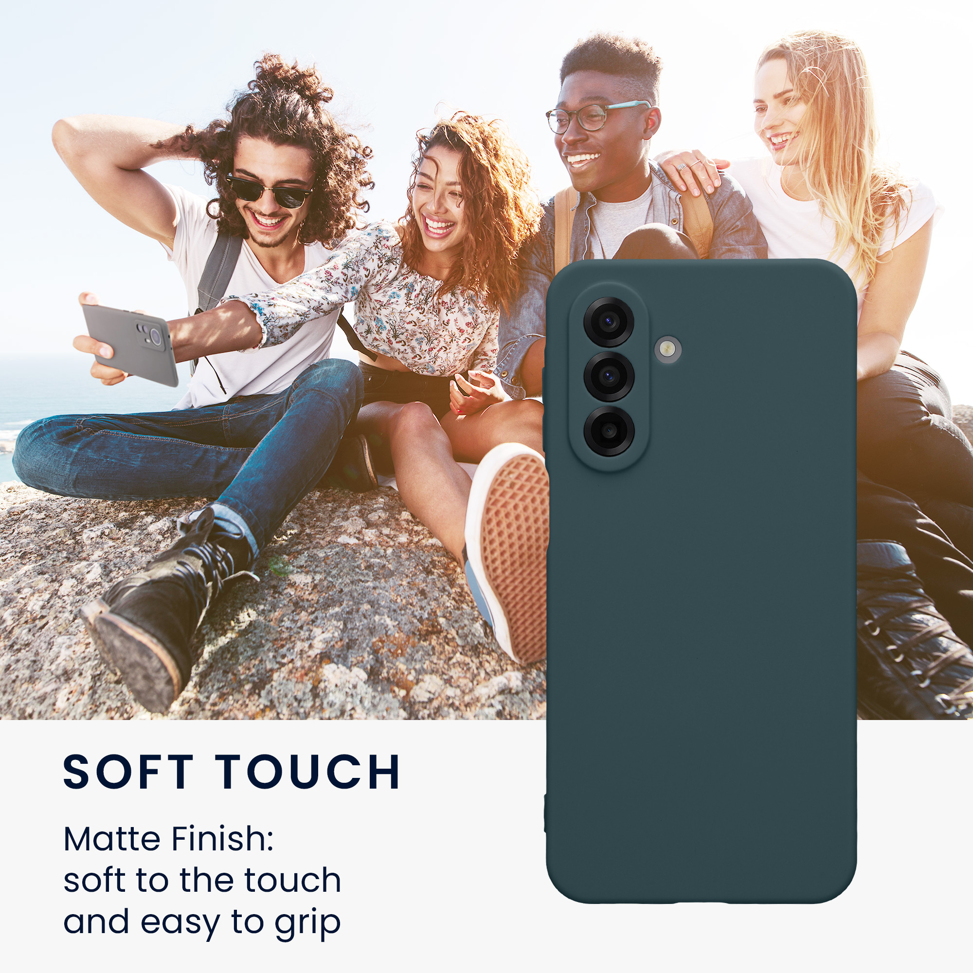 Pouzdro pro Samsung Galaxy A17 4G / 5G kwmobile tenké TPU - tmavá antracitová