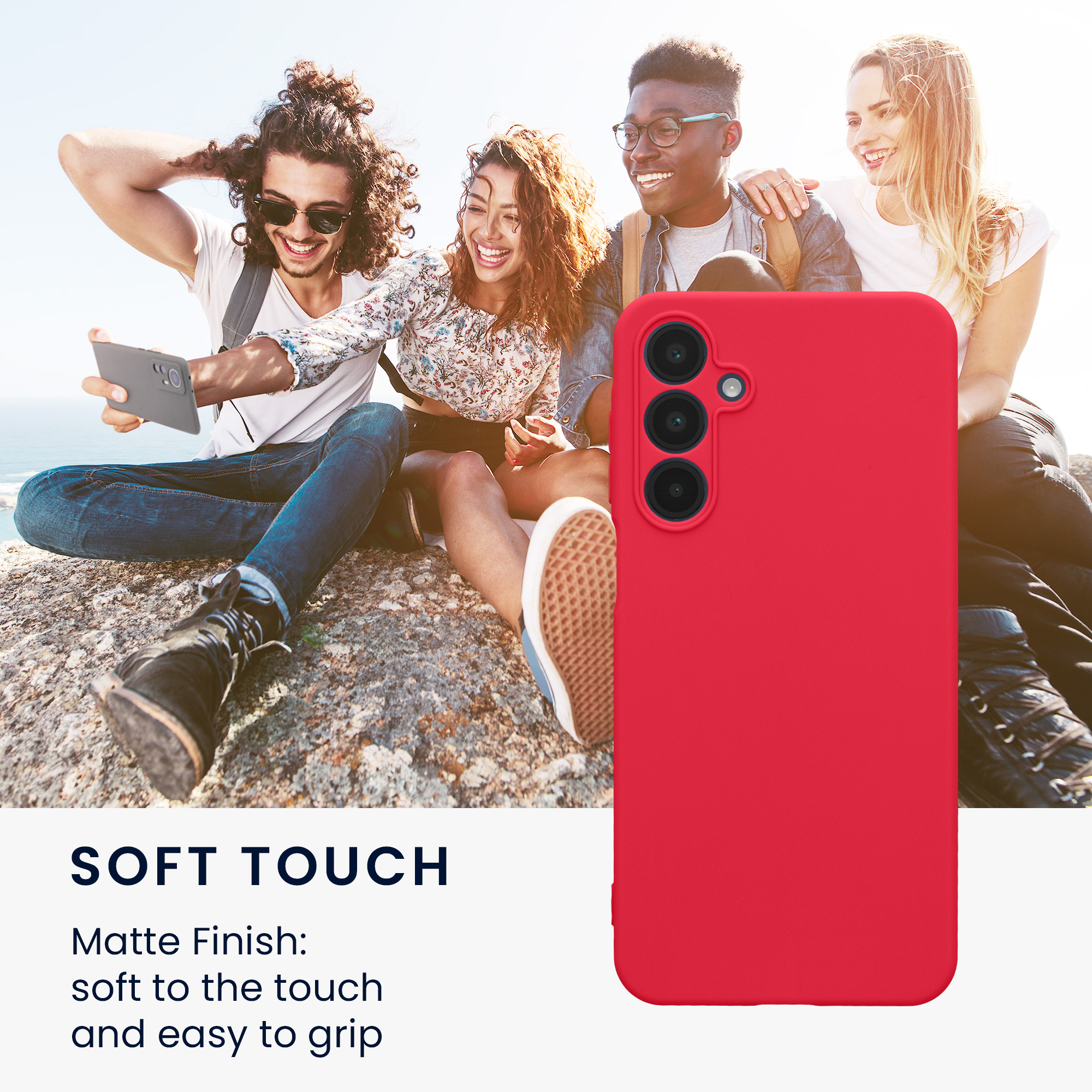 Kryt na mobil Samsung Galaxy A16 5G kwmobile slim matný TPU Neonová růžová