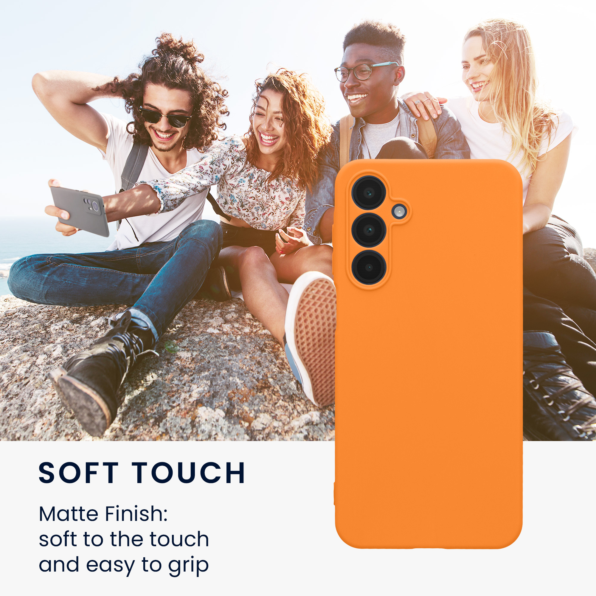 Kryt na mobil Samsung Galaxy A16 5G kwmobile slim matný TPU Ovocná oranžová