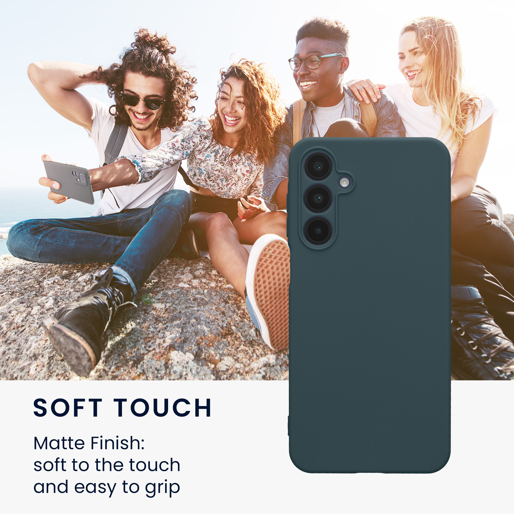 Kryt na mobil Samsung Galaxy A16 5G kwmobile slim matný TPU Tmavě břidlicová