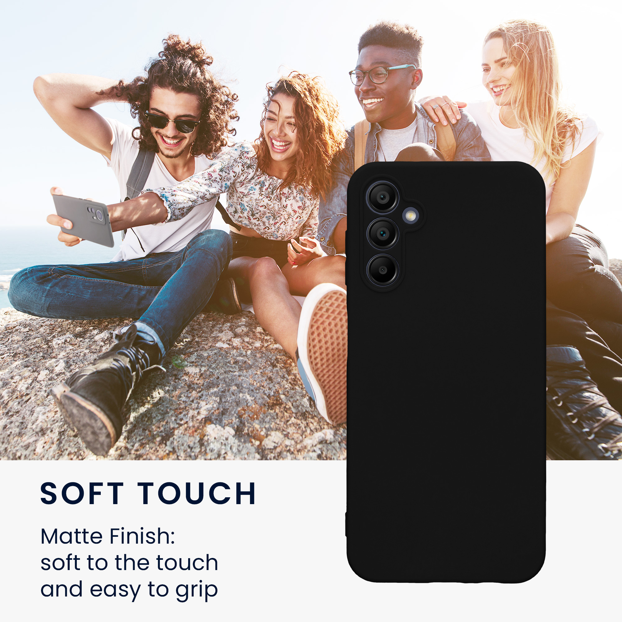 Kryt na mobil Samsung Galaxy A14 5G kwmobile slim matný TPU Černá