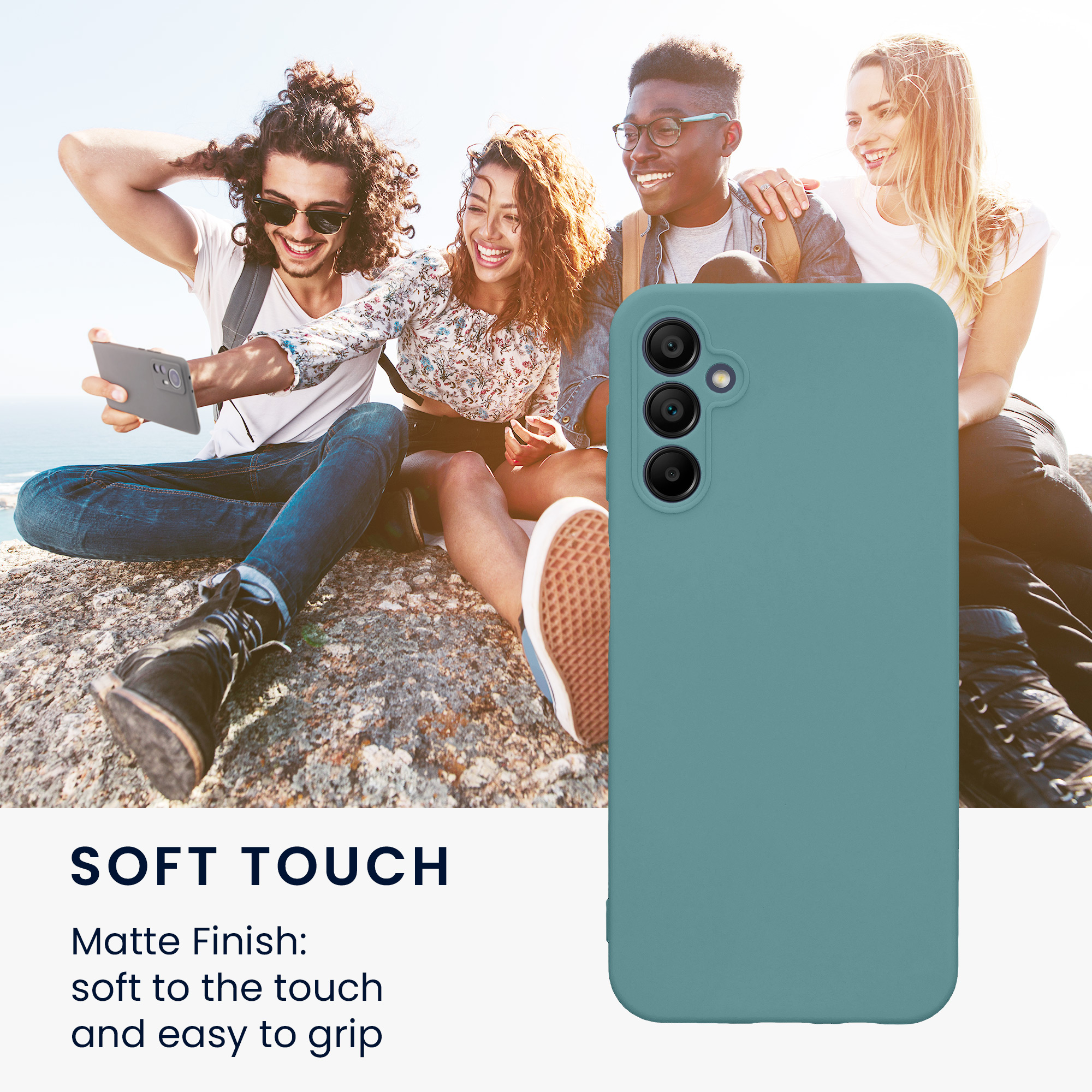 Kryt na mobil Samsung Galaxy A14 5G kwmobile slim matný TPU Arktická noc