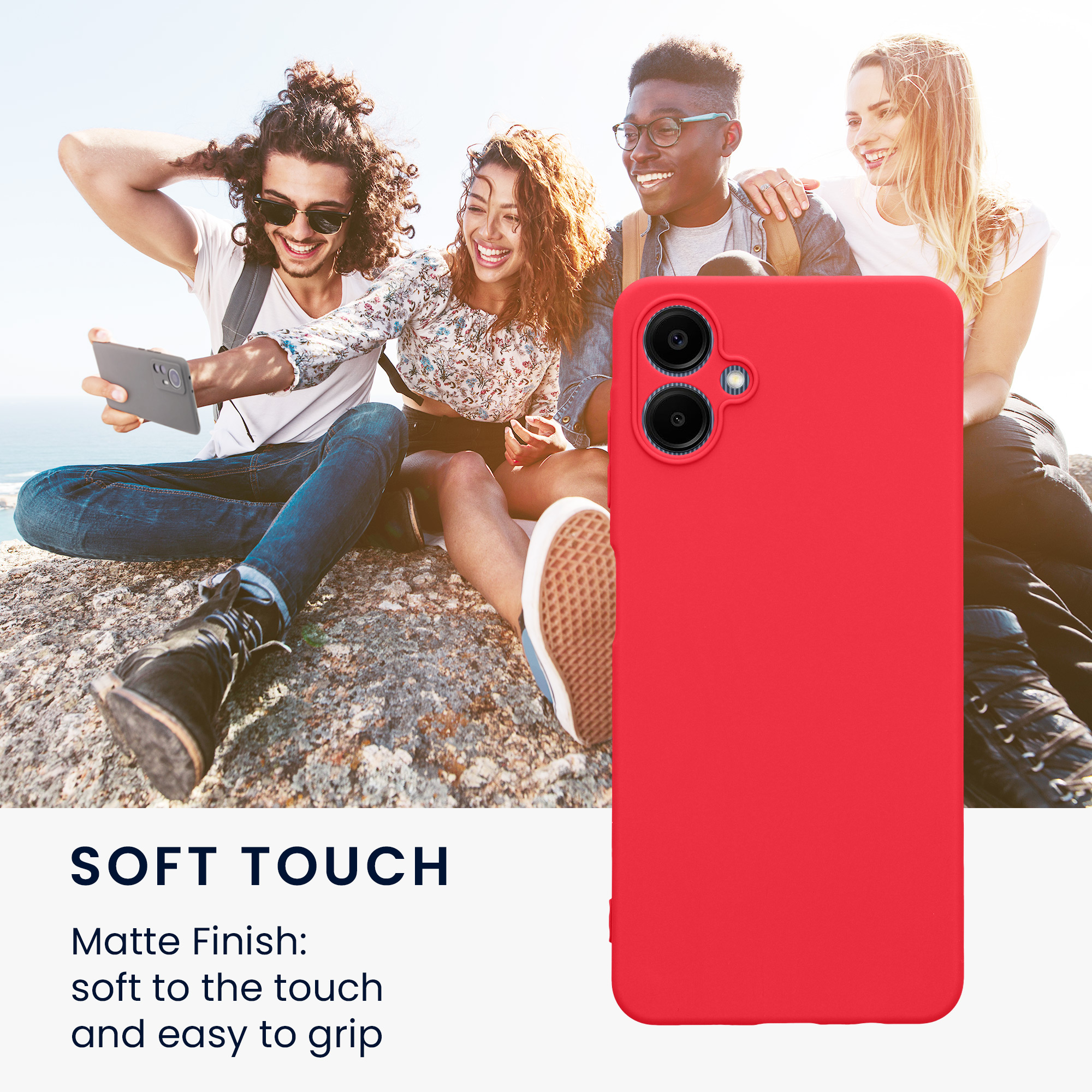 Kryt na mobil Samsung Galaxy A06 kwmobile TPU neonově růžový
