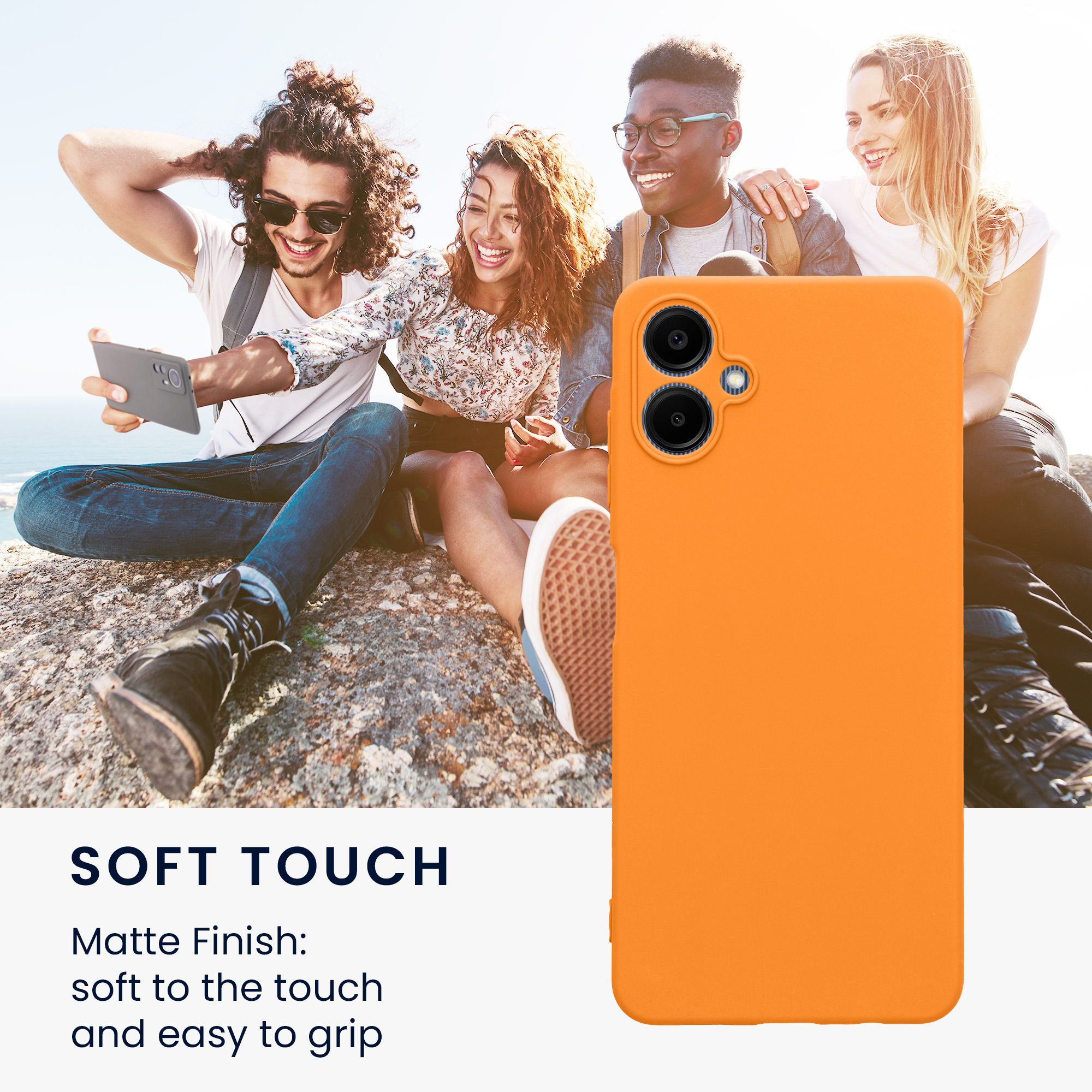 Kryt na mobil Samsung Galaxy A06 kwmobile TPU ovocně oranžový