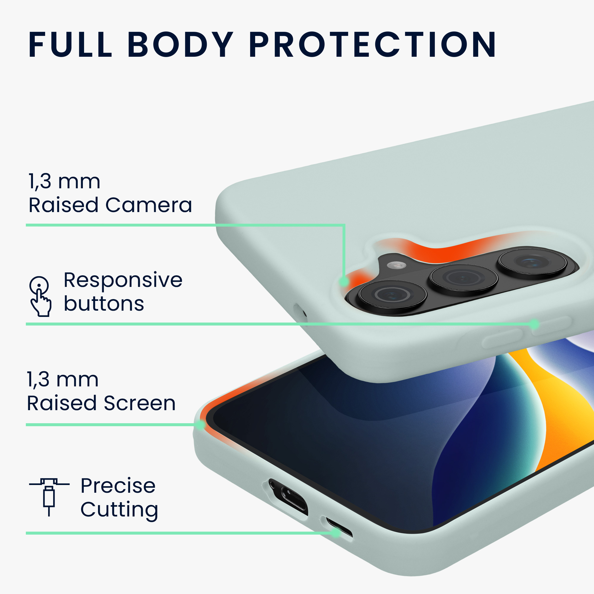 Pouzdro pro Samsung Galaxy S26 kwmobile silikonové - světle mátová