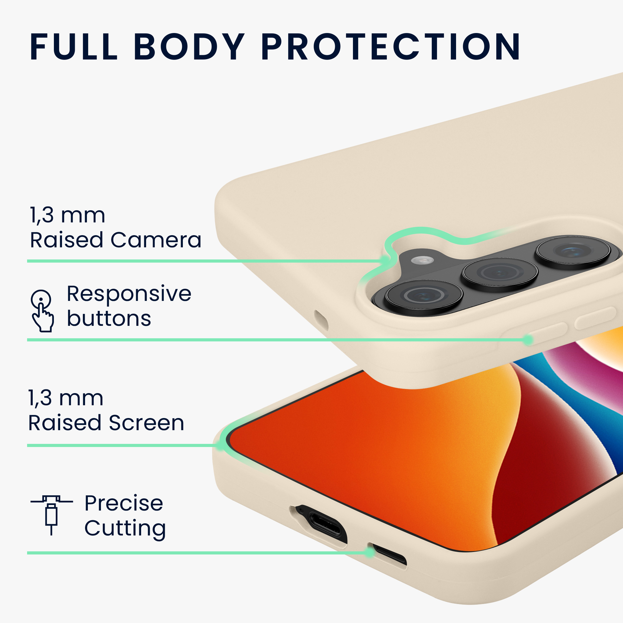 Pouzdro pro Samsung Galaxy S26 Plus kwmobile silikonové - krémová