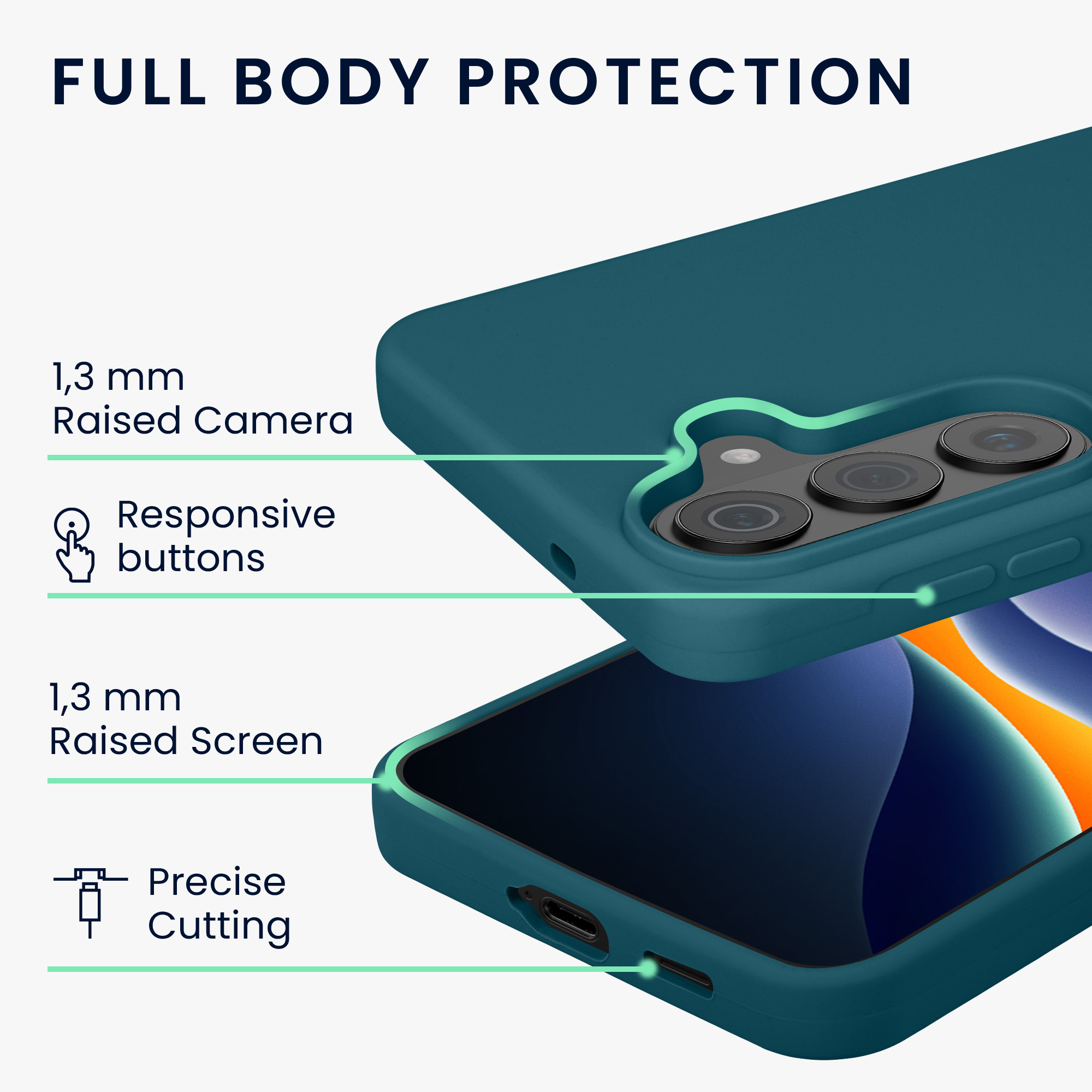 Kryt na mobil Samsung Galaxy S26 Plus kwmobile matná petrolejová