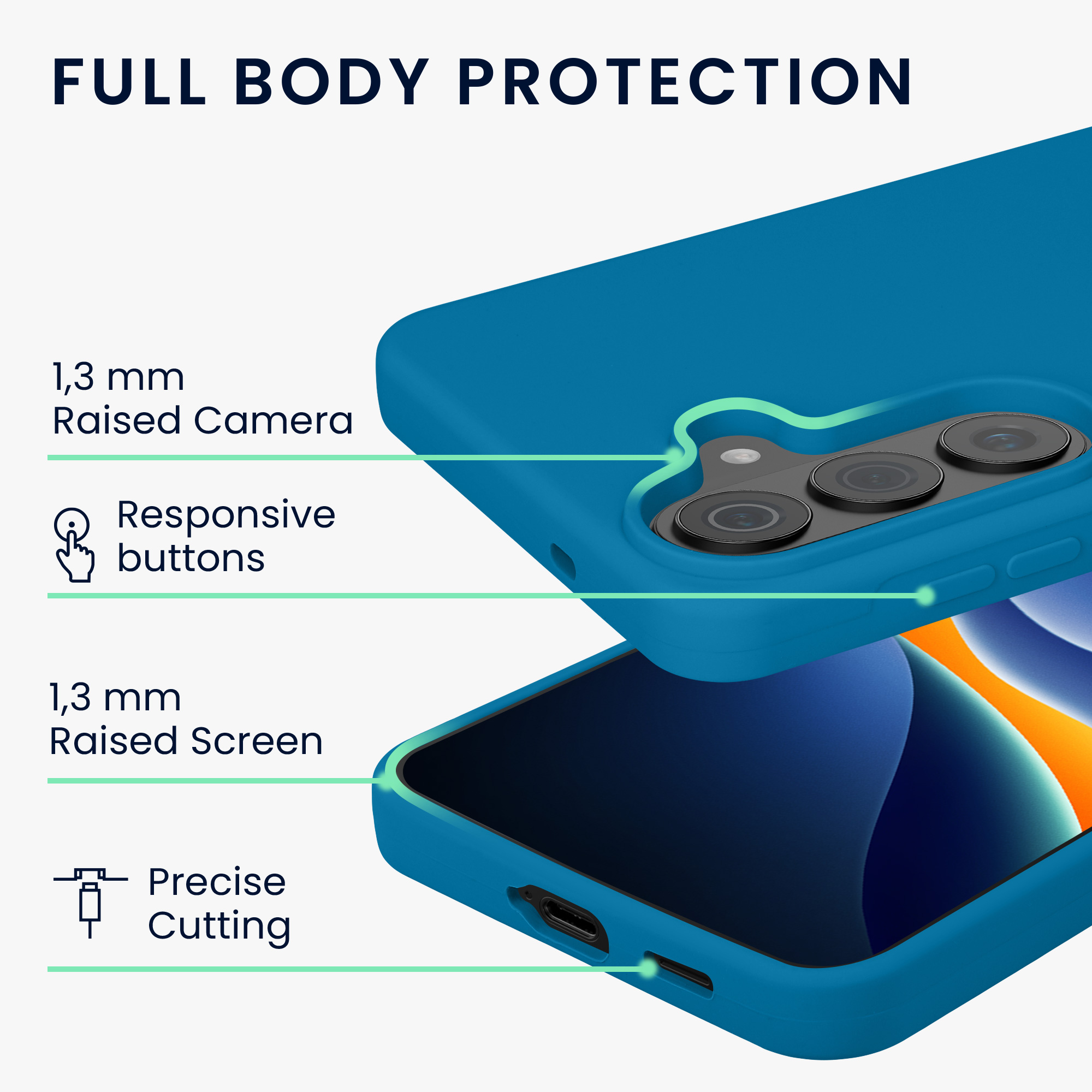 Pouzdro pro Samsung Galaxy S26 Plus kwmobile silikonové - karibská modrá