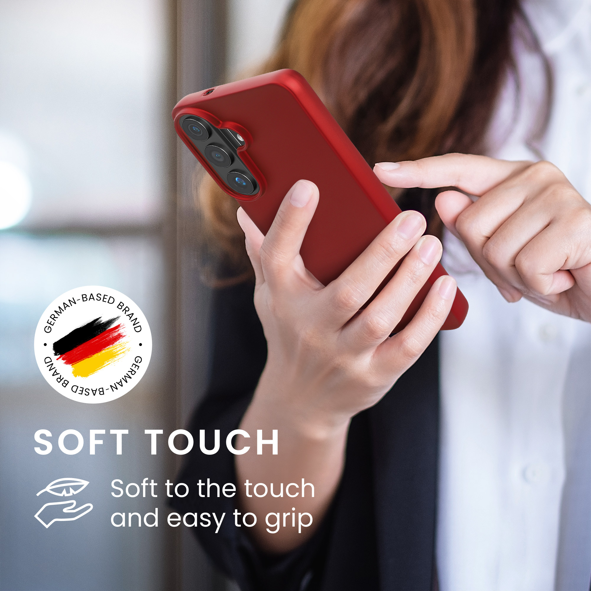 Kryt na mobil Samsung Galaxy S26 Plus kwmobile metalická tmavě červená