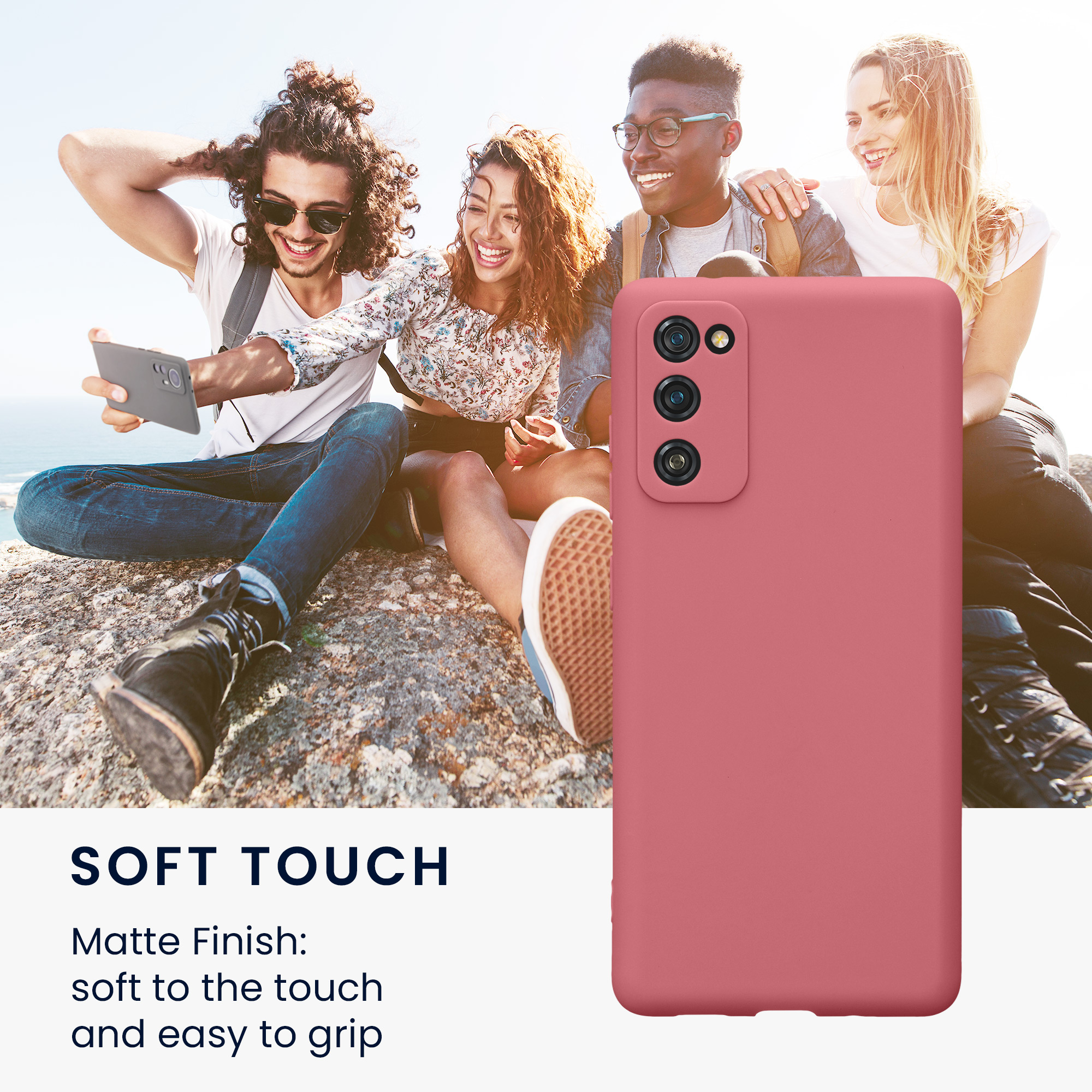 Pouzdro pro Samsung Galaxy S20 FE kwmobile tenké TPU - tmavě starorůžová