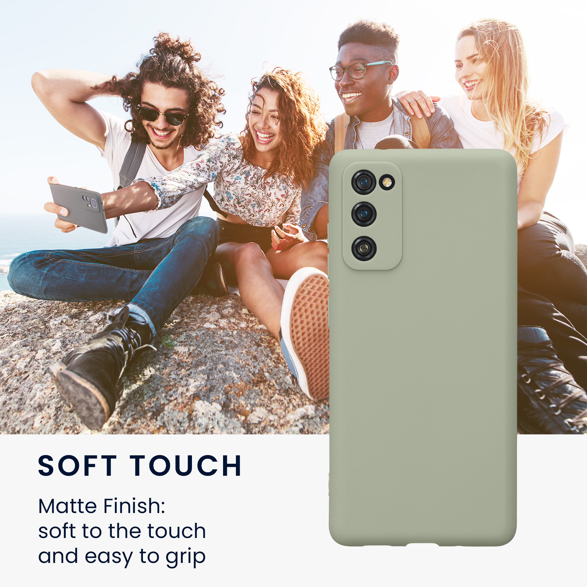 Pouzdro pro Samsung Galaxy S20 FE kwmobile tenké TPU - šedozelená