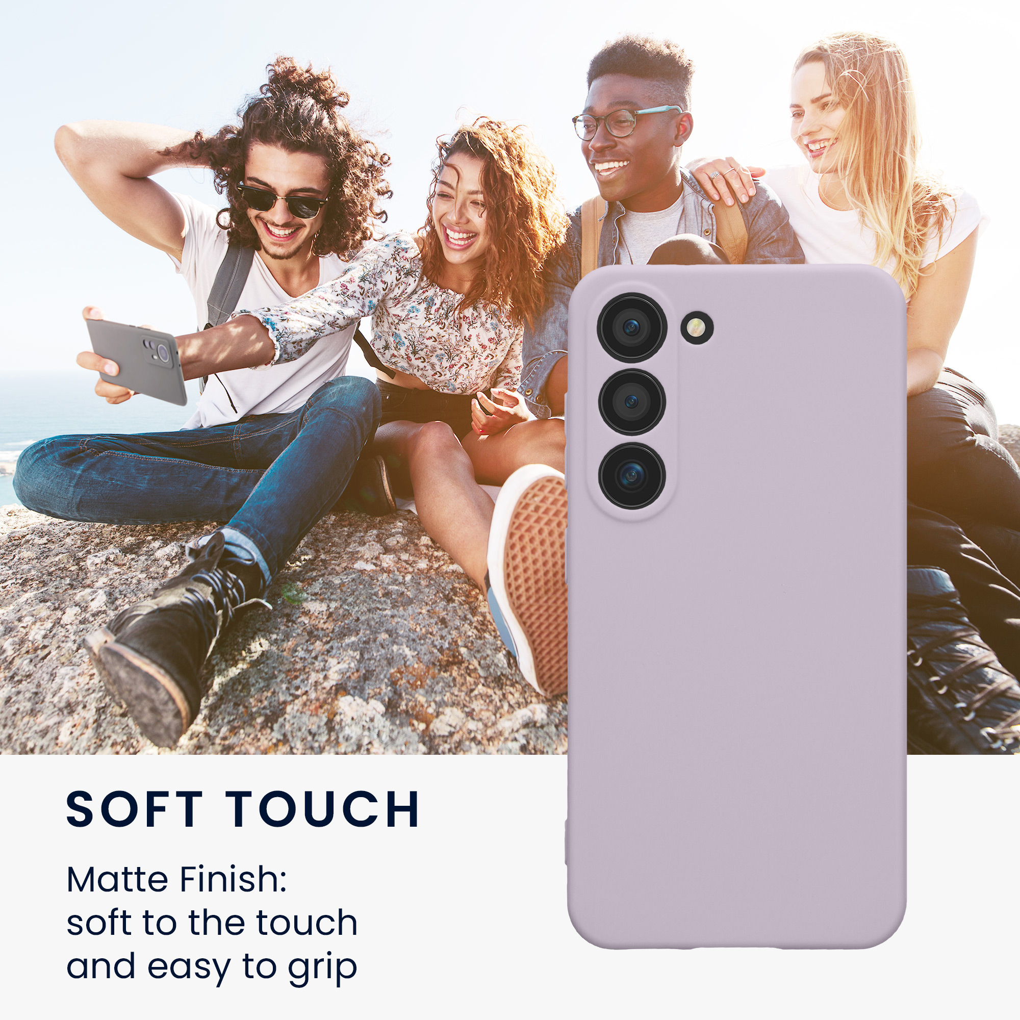 Pouzdro pro Samsung Galaxy S23 kwmobile tenké TPU - levandulová