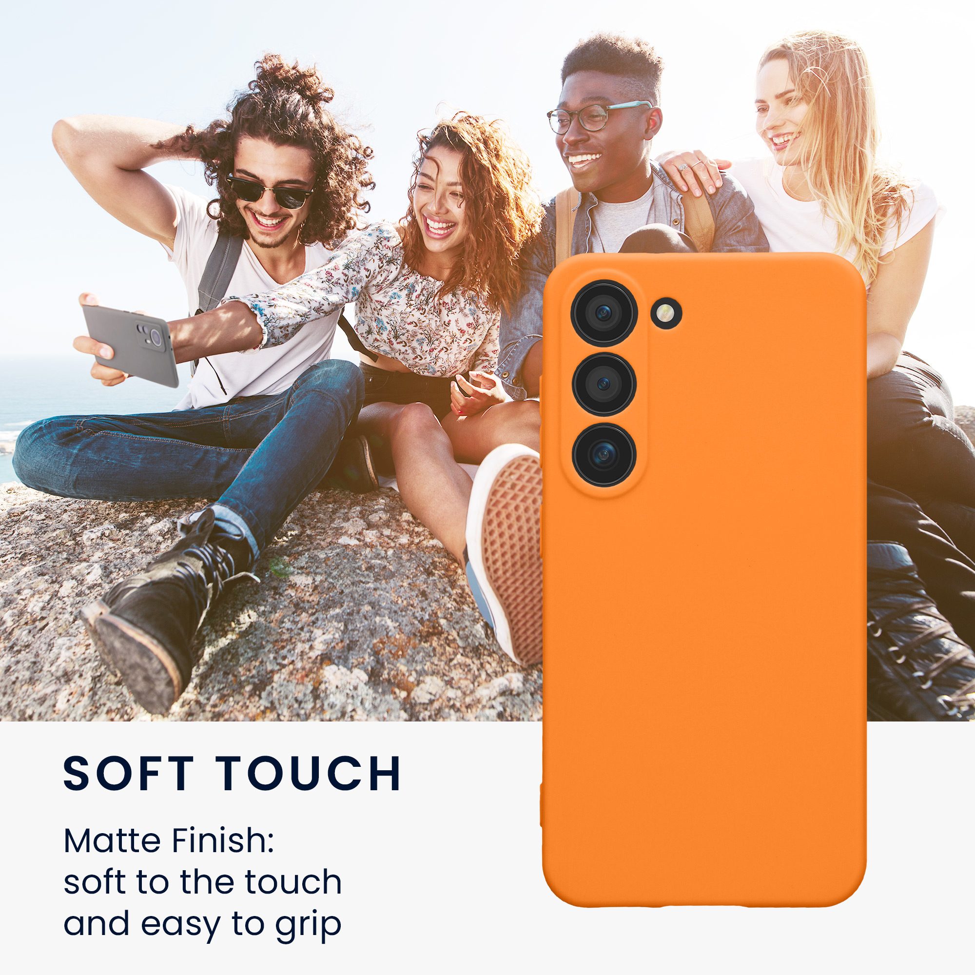 Pouzdro pro Samsung Galaxy S23 kwmobile tenké TPU - ovocná oranžová