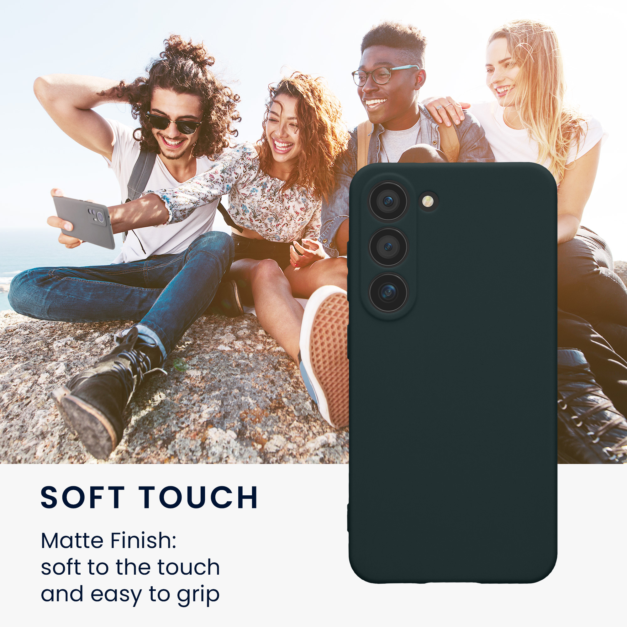 Pouzdro pro Samsung Galaxy S23 kwmobile tenké TPU - tmavá antracitová