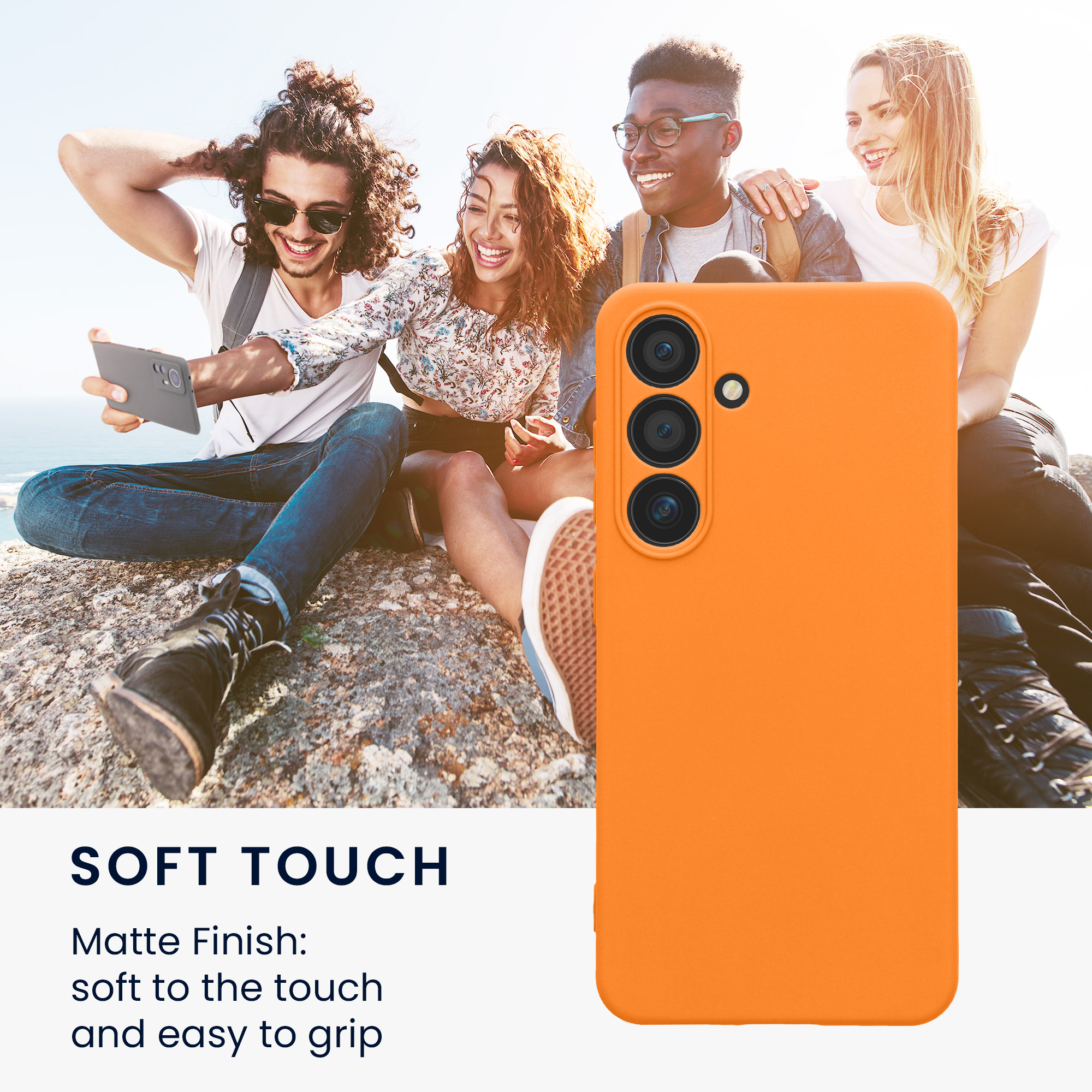 Pouzdro pro Samsung Galaxy S24 kwmobile tenké TPU - ovocná oranžová