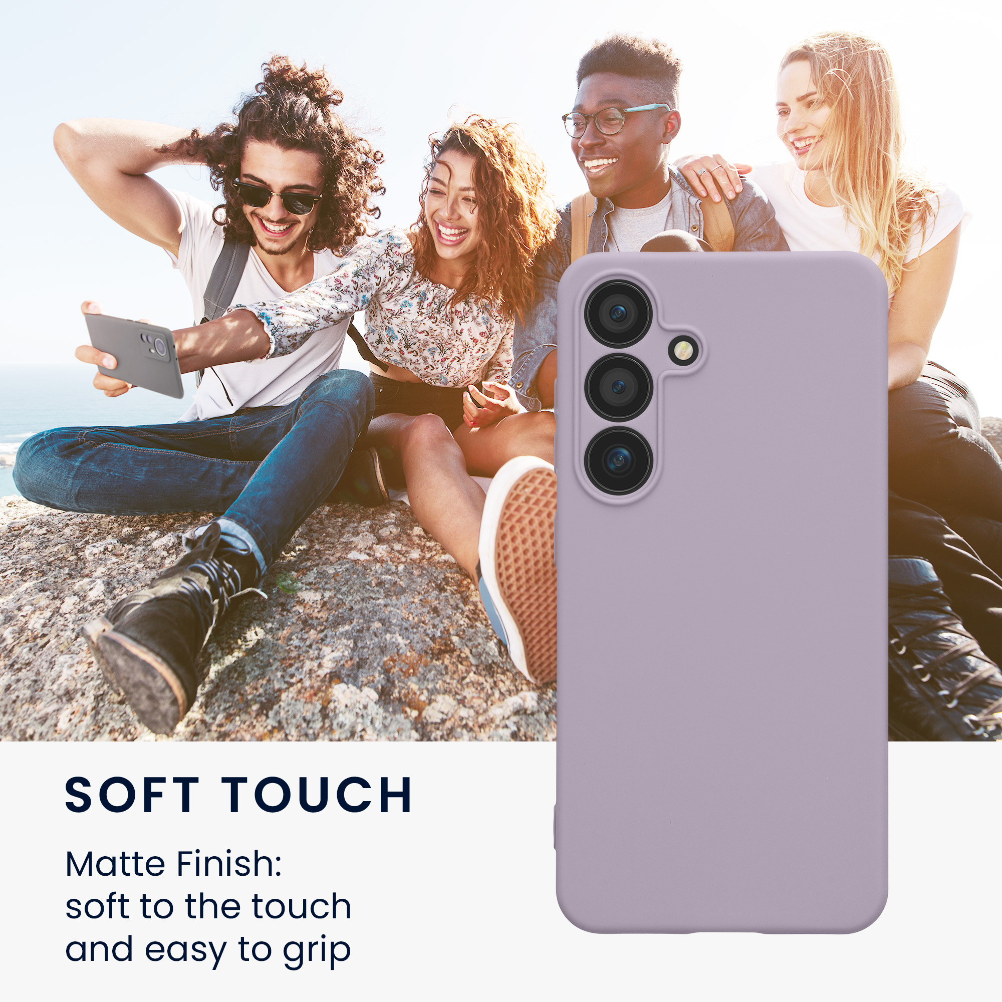 Pouzdro pro Samsung Galaxy S25 kwmobile tenké TPU - levandulová