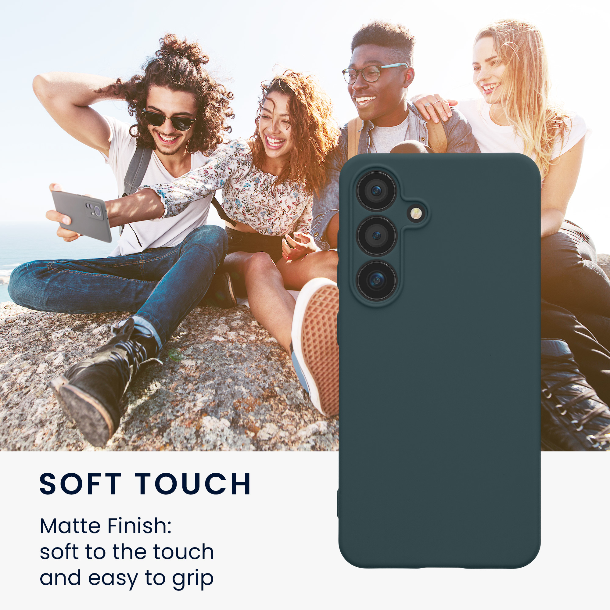 Pouzdro pro Samsung Galaxy S25 kwmobile tenké TPU - tmavá antracitová