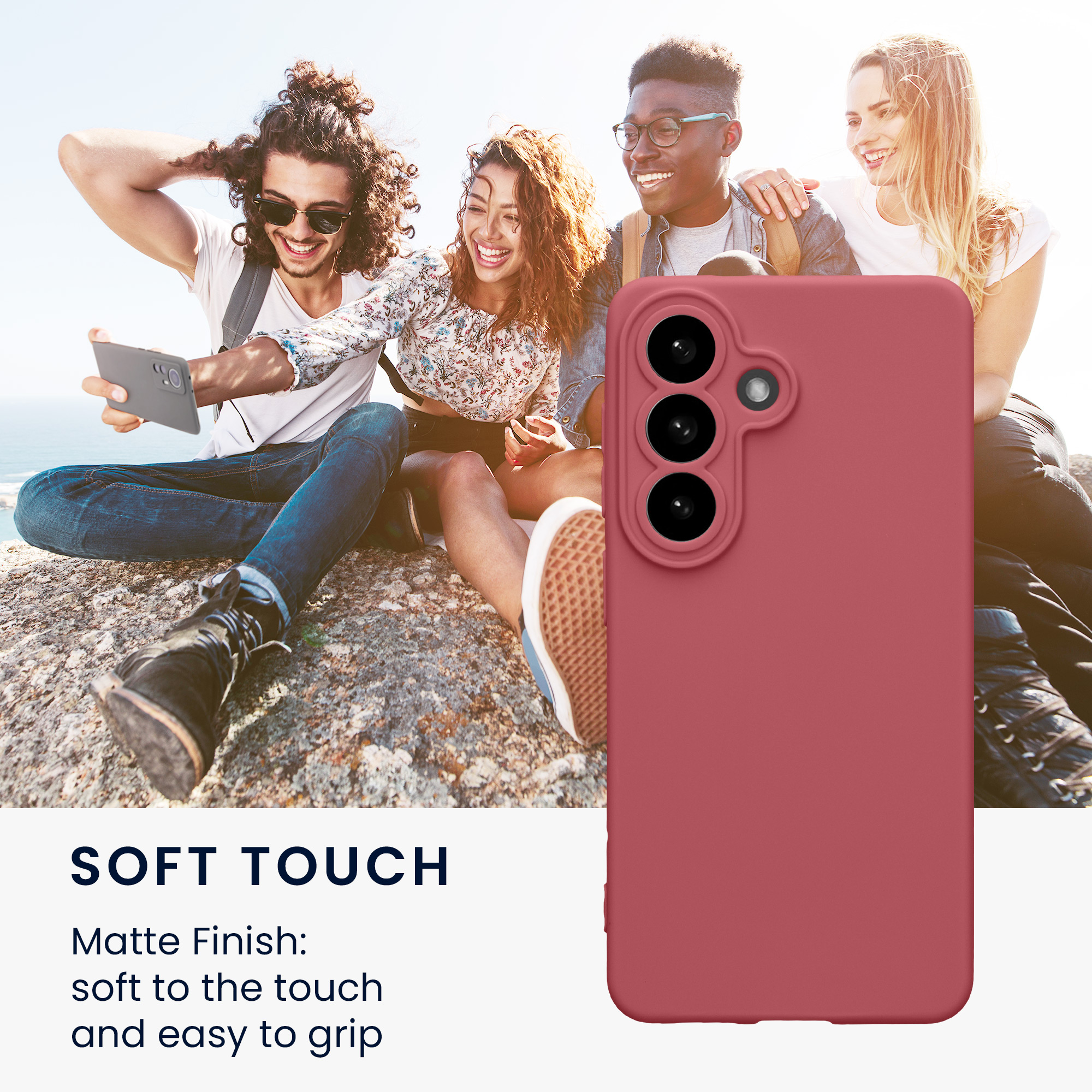 Pouzdro pro Samsung Galaxy S26 kwmobile tenké TPU - tmavě starorůžová