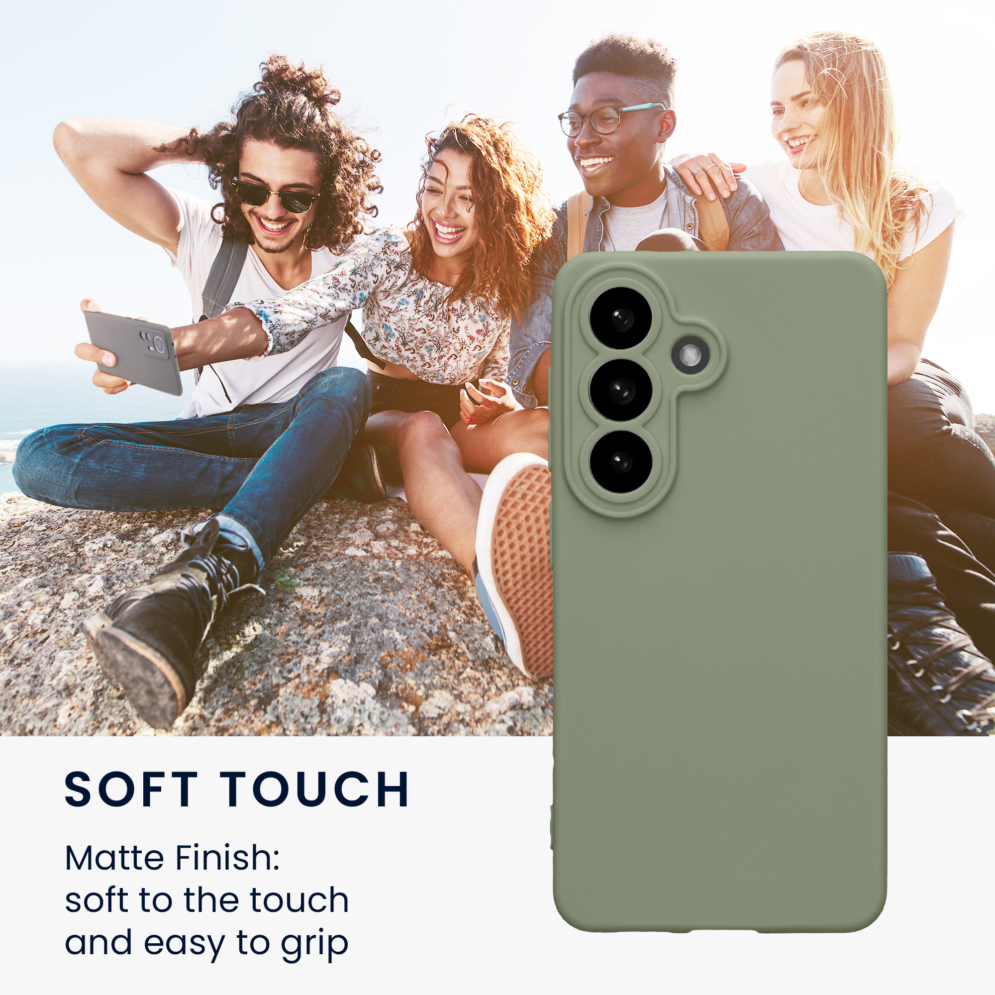 Pouzdro pro Samsung Galaxy S26 kwmobile tenké TPU - šedozelená