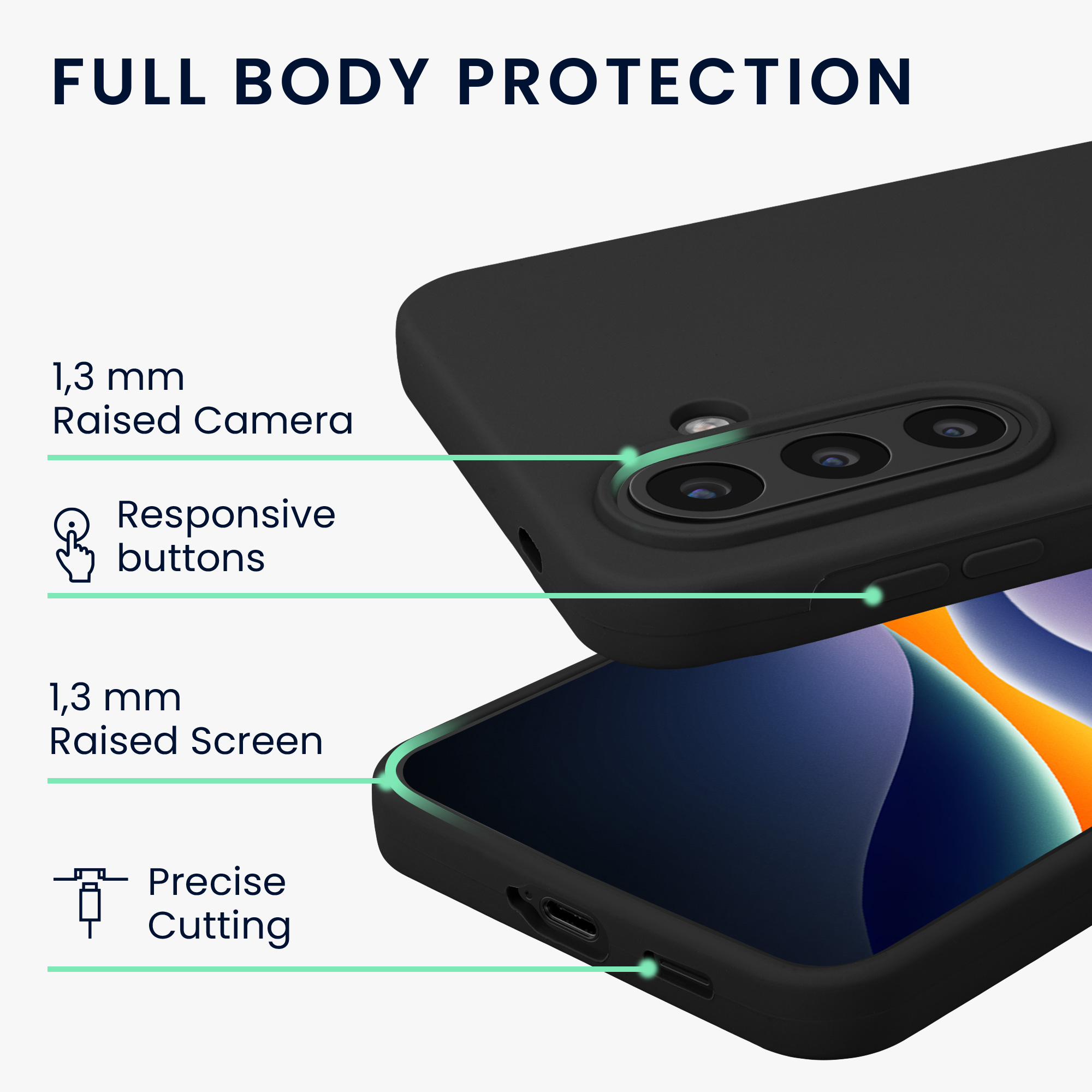 Kryt na mobil Samsung Galaxy A57 5G kwmobile TPU Černá