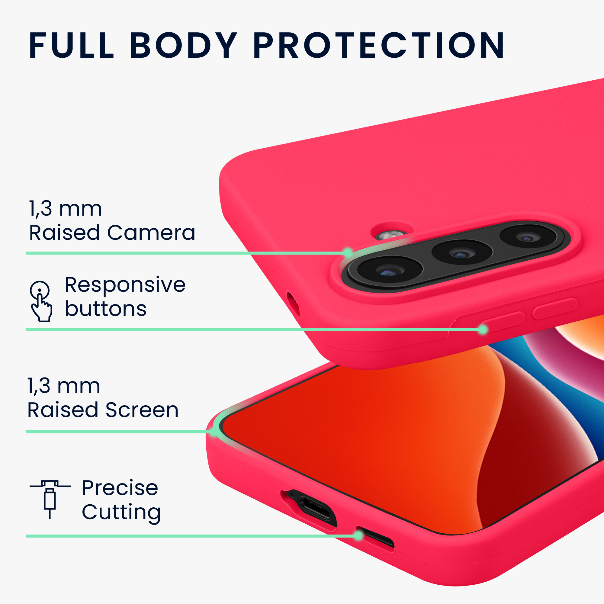 Kryt na mobil Samsung Galaxy A57 5G kwmobile TPU Neonová růžová