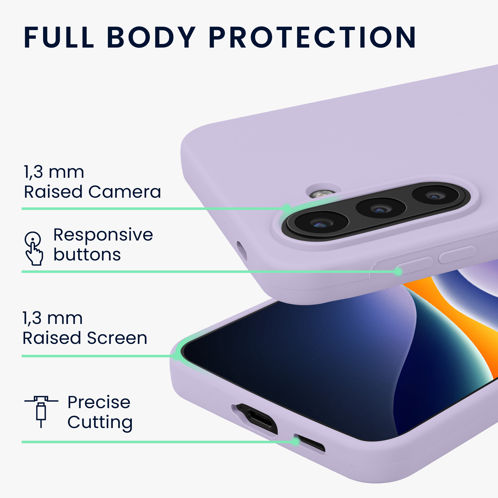 Pouzdro pro Samsung Galaxy A57 5G kwmobile silikonové - levandulová