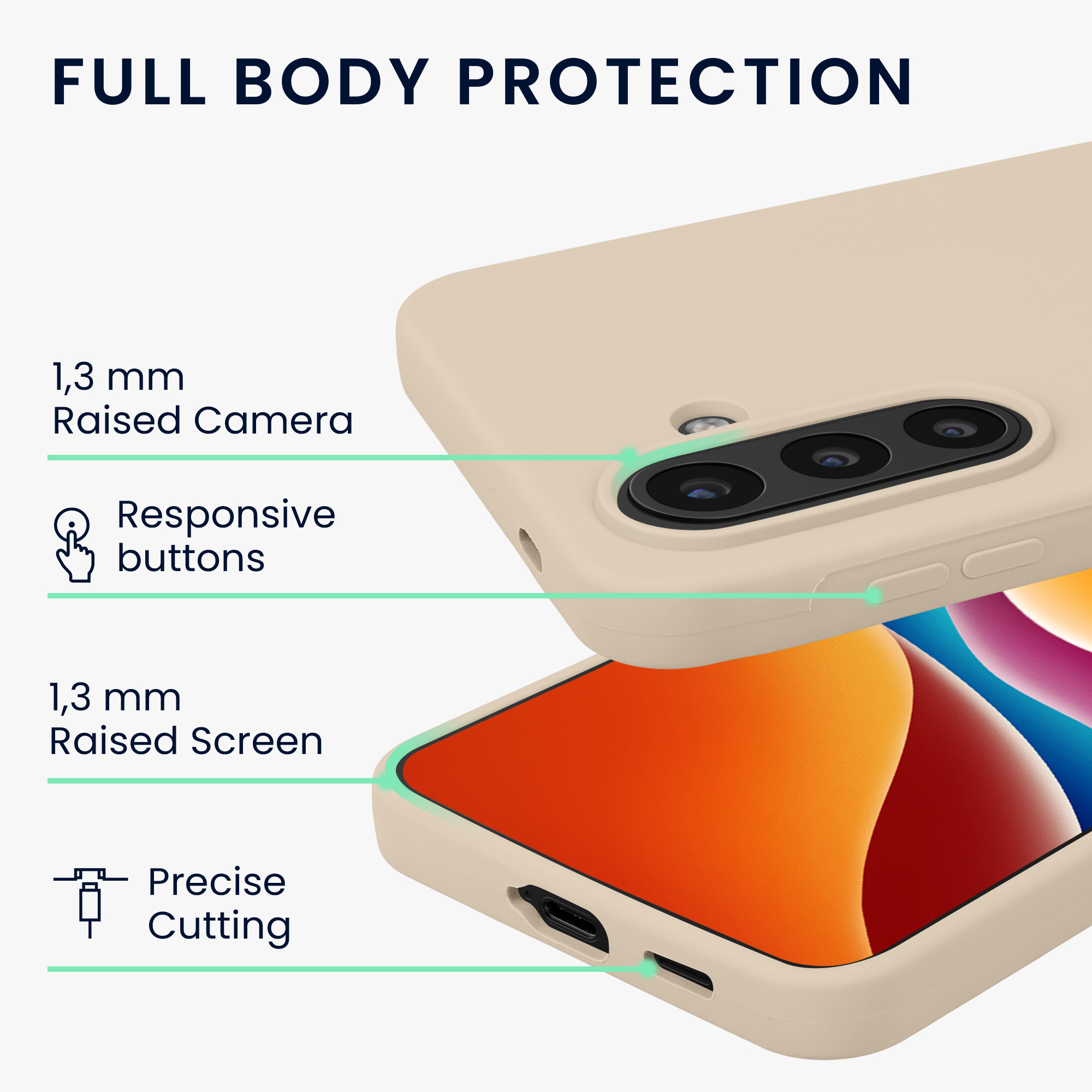 Kryt na mobil Samsung Galaxy A57 5G kwmobile TPU Matná krémová