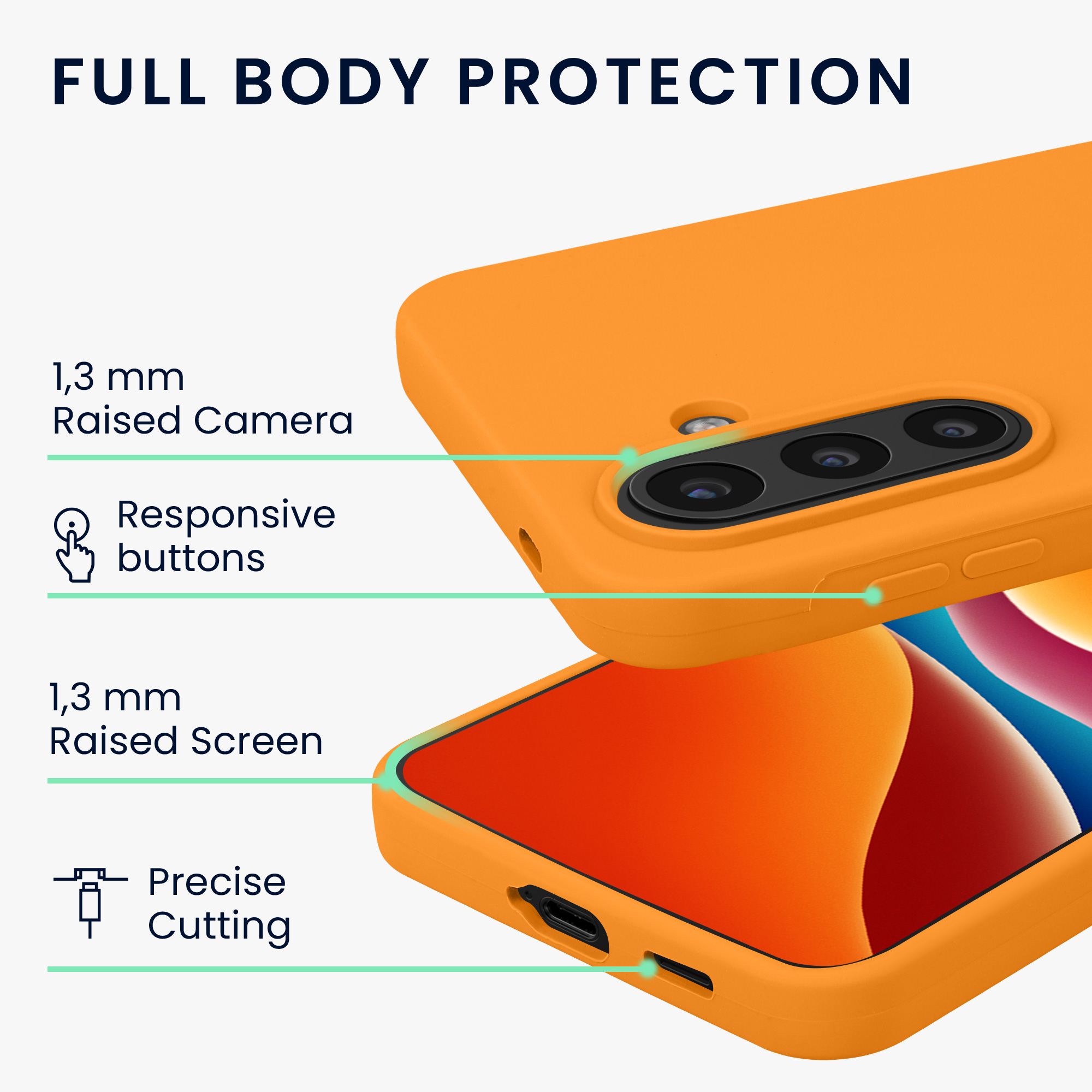 Kryt na mobil Samsung Galaxy A57 5G kwmobile slim matný TPU Ovocná oranžová