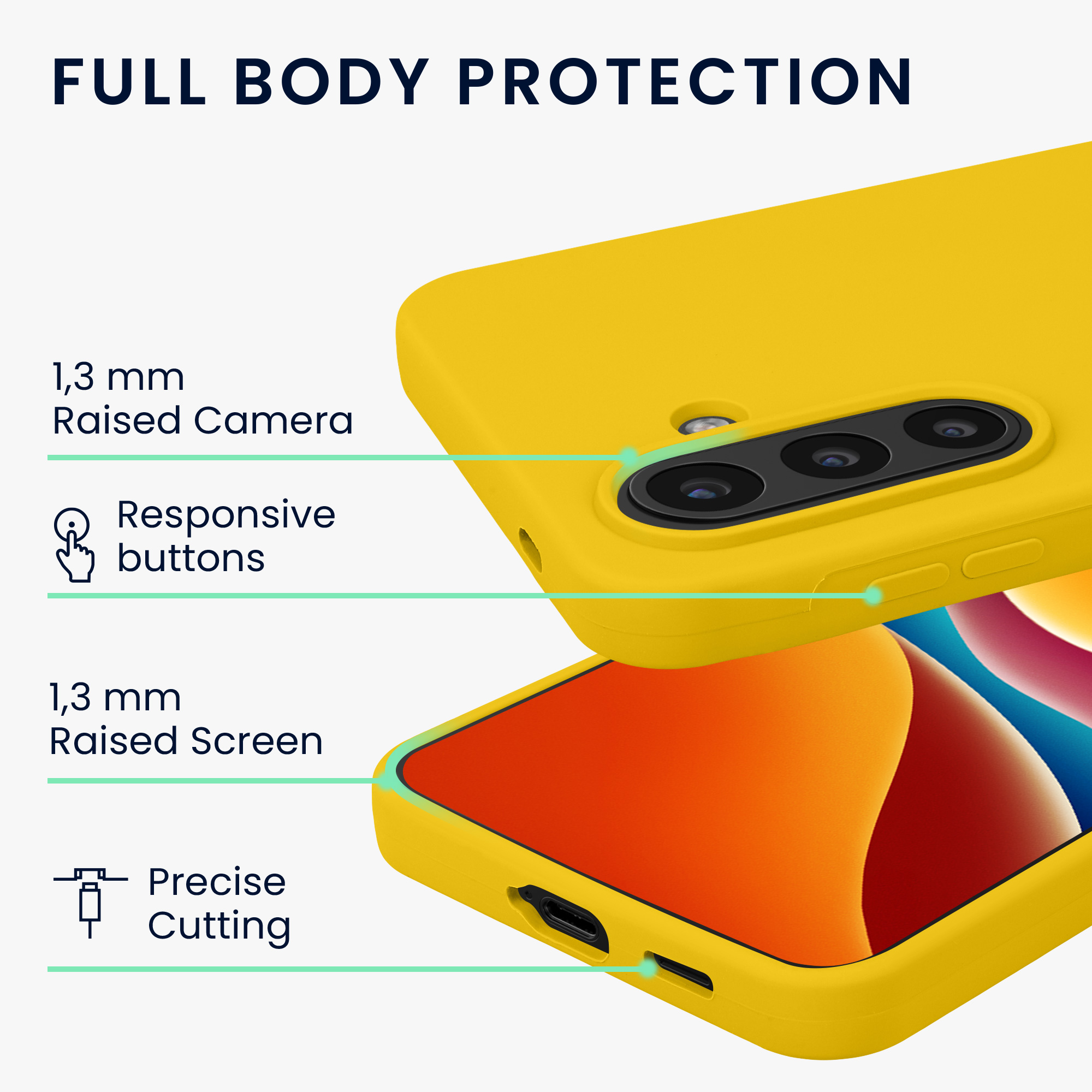 Kryt na mobil Samsung Galaxy A57 5G kwmobile TPU Zářivá žlutá