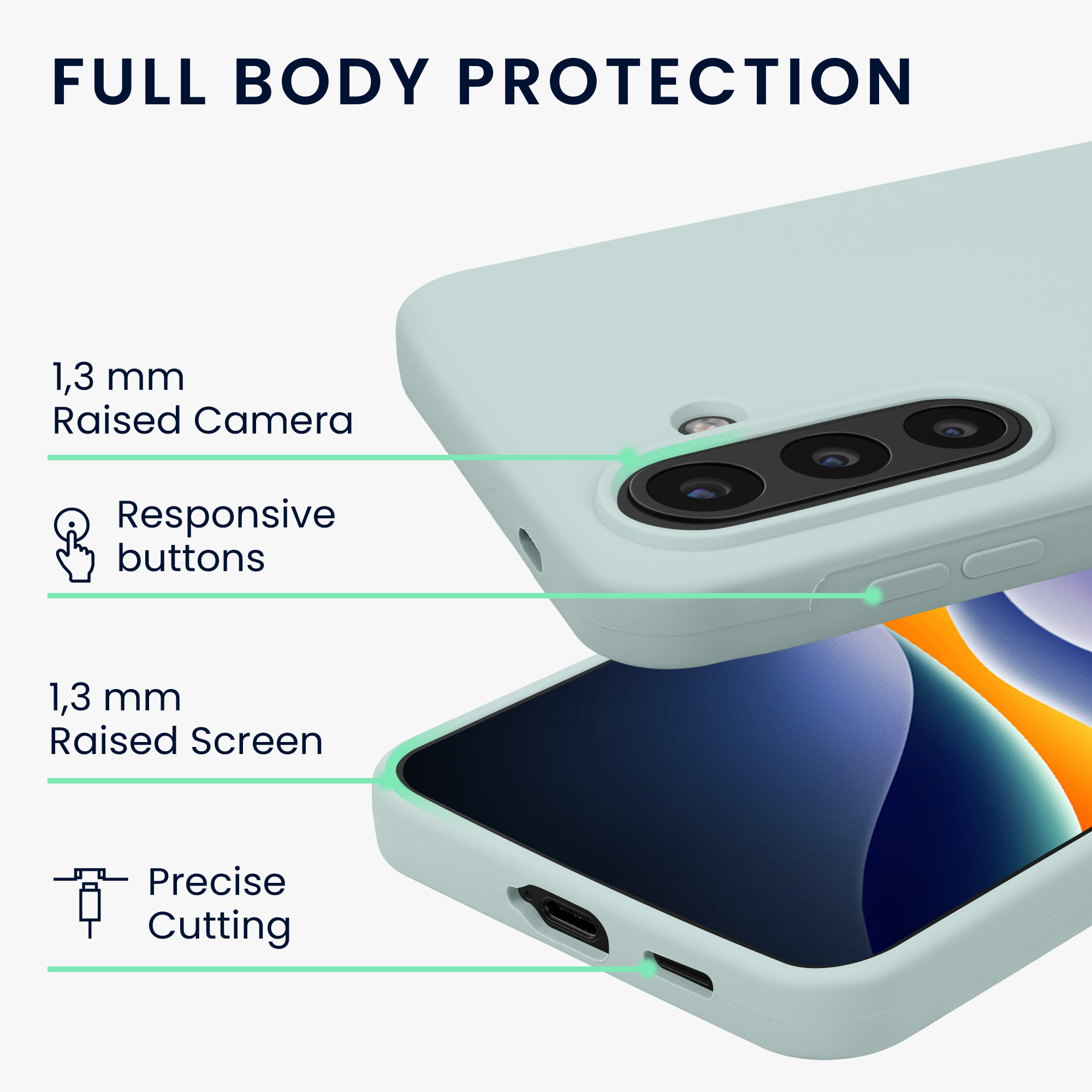 Kryt na mobil Samsung Galaxy A57 5G kwmobile TPU Chladná mátová