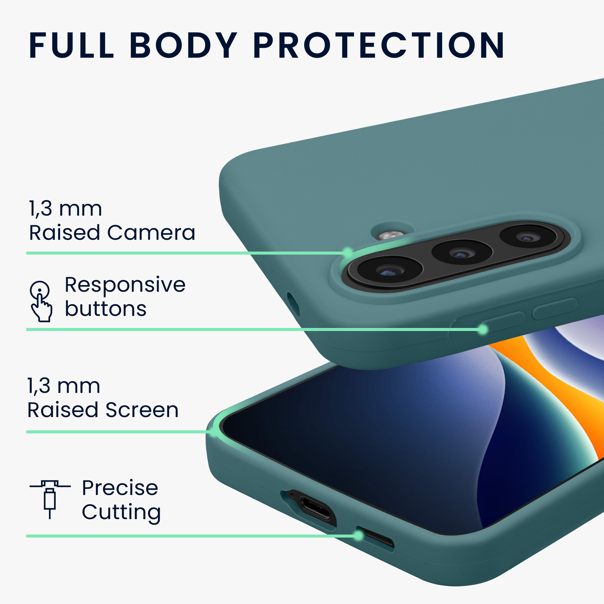 Kryt na mobil Samsung Galaxy A57 5G kwmobile TPU Arktická noc