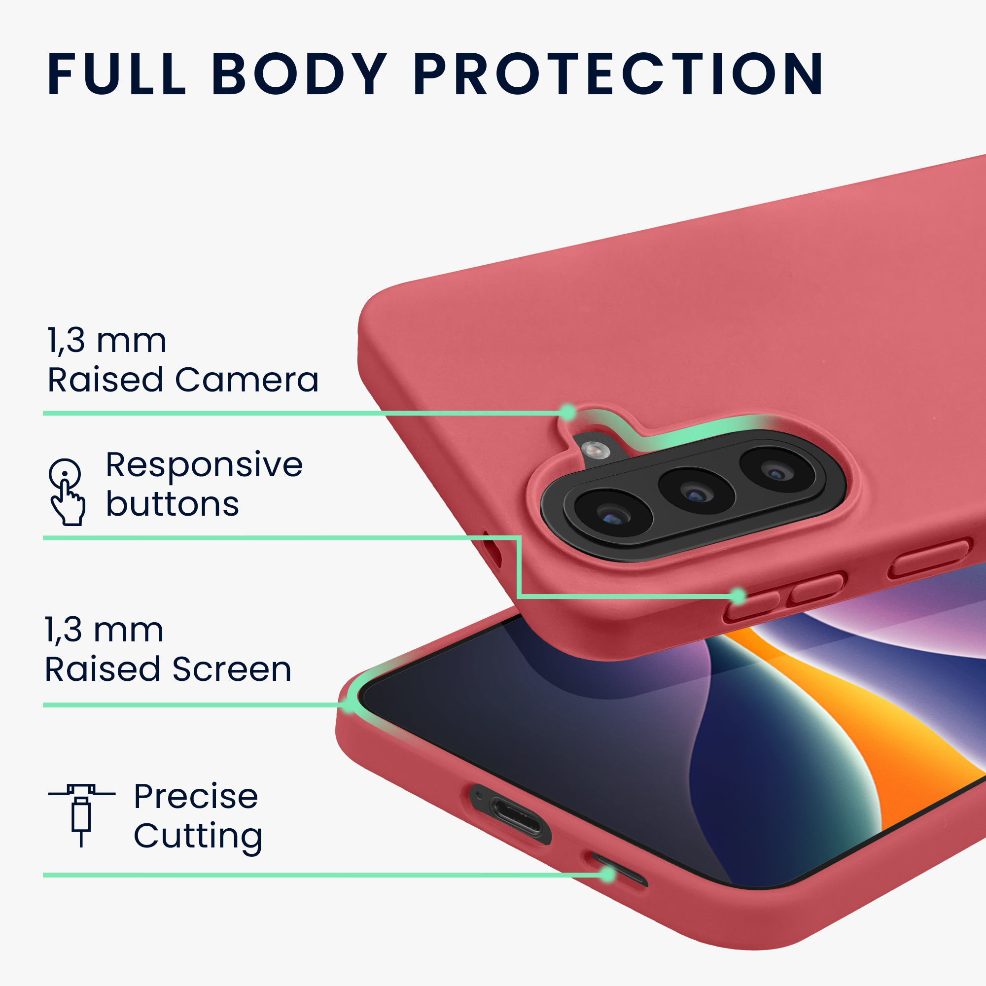 Pouzdro pro Samsung Galaxy A57 5G kwmobile silikonové - tmavě starorůžová