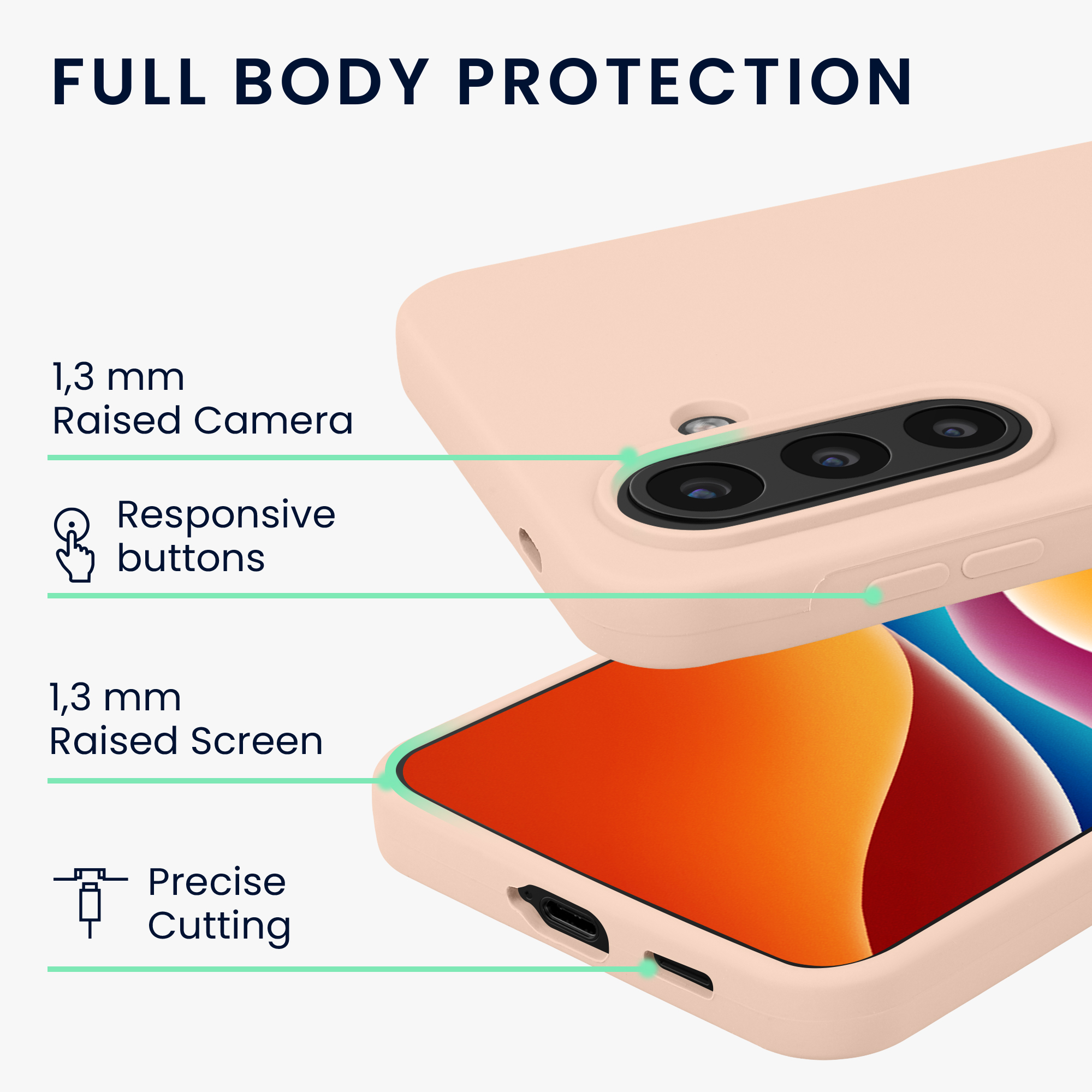 Pouzdro pro Samsung Galaxy A57 5G kwmobile silikonové - kokosová