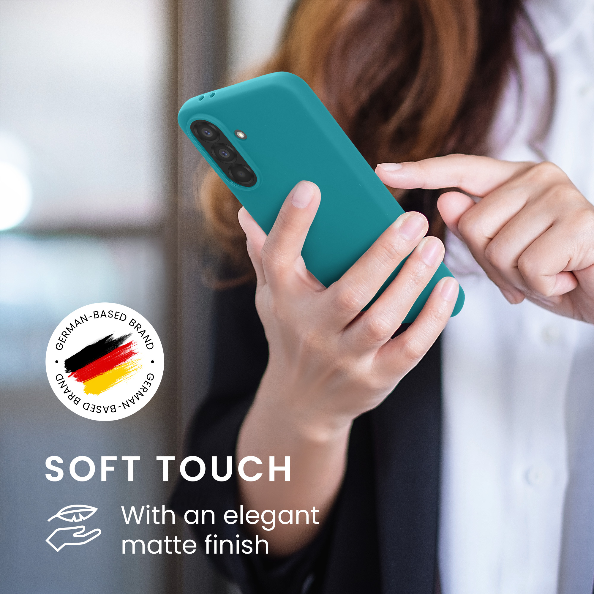 Pouzdro pro Samsung Galaxy A37 5G kwmobile TPU - matná petrolejová