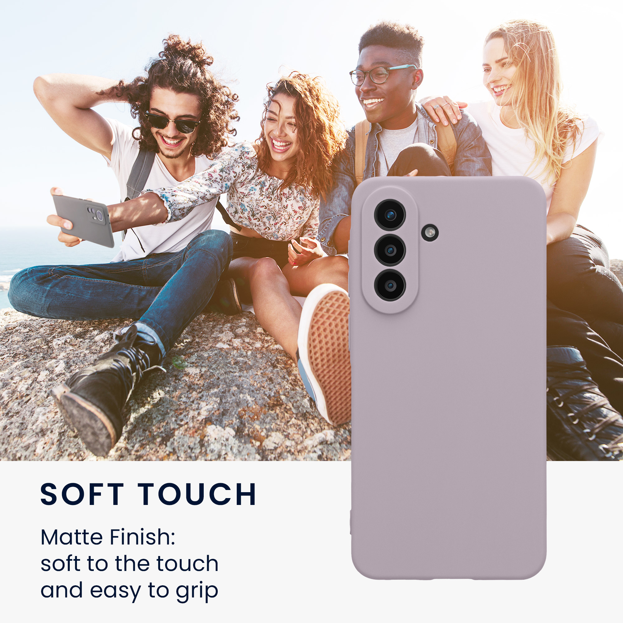 Kryt na mobil Samsung Galaxy A57 5G kwmobile slim matný TPU Levandulová