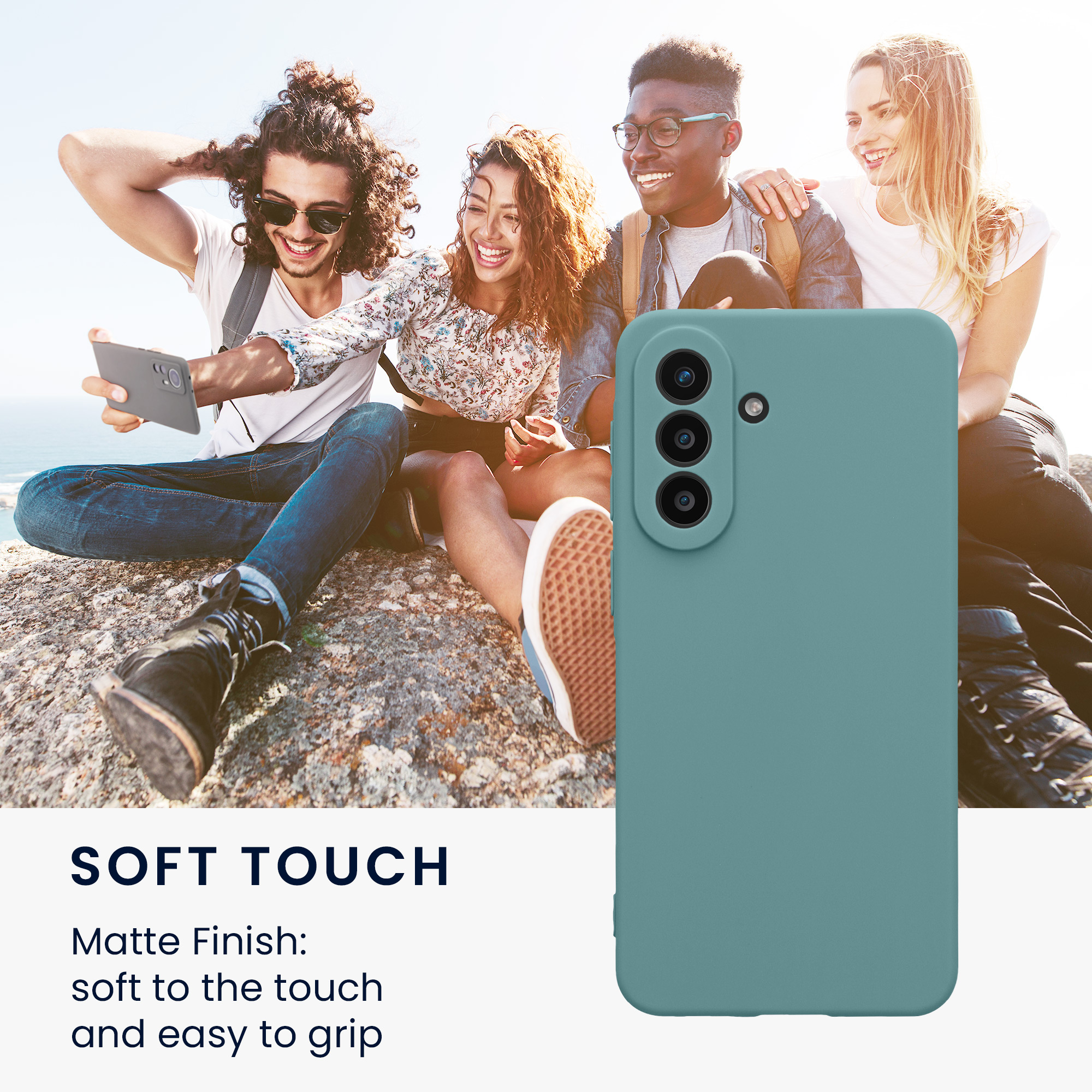 Kryt na mobil Samsung Galaxy A57 5G kwmobile slim matný TPU Arktická noc