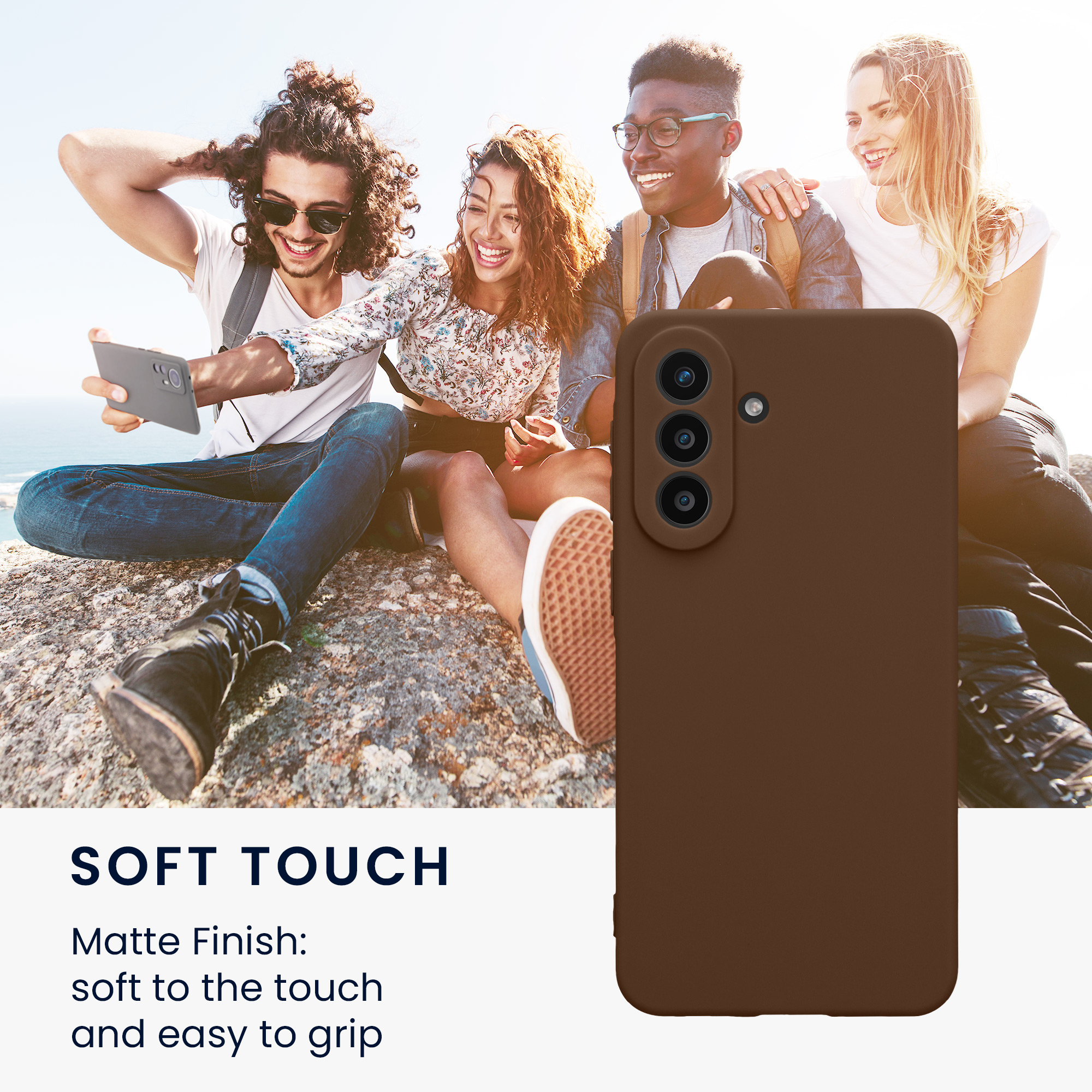 Pouzdro pro Samsung Galaxy A57 5G kwmobile tenké TPU - čokoládová