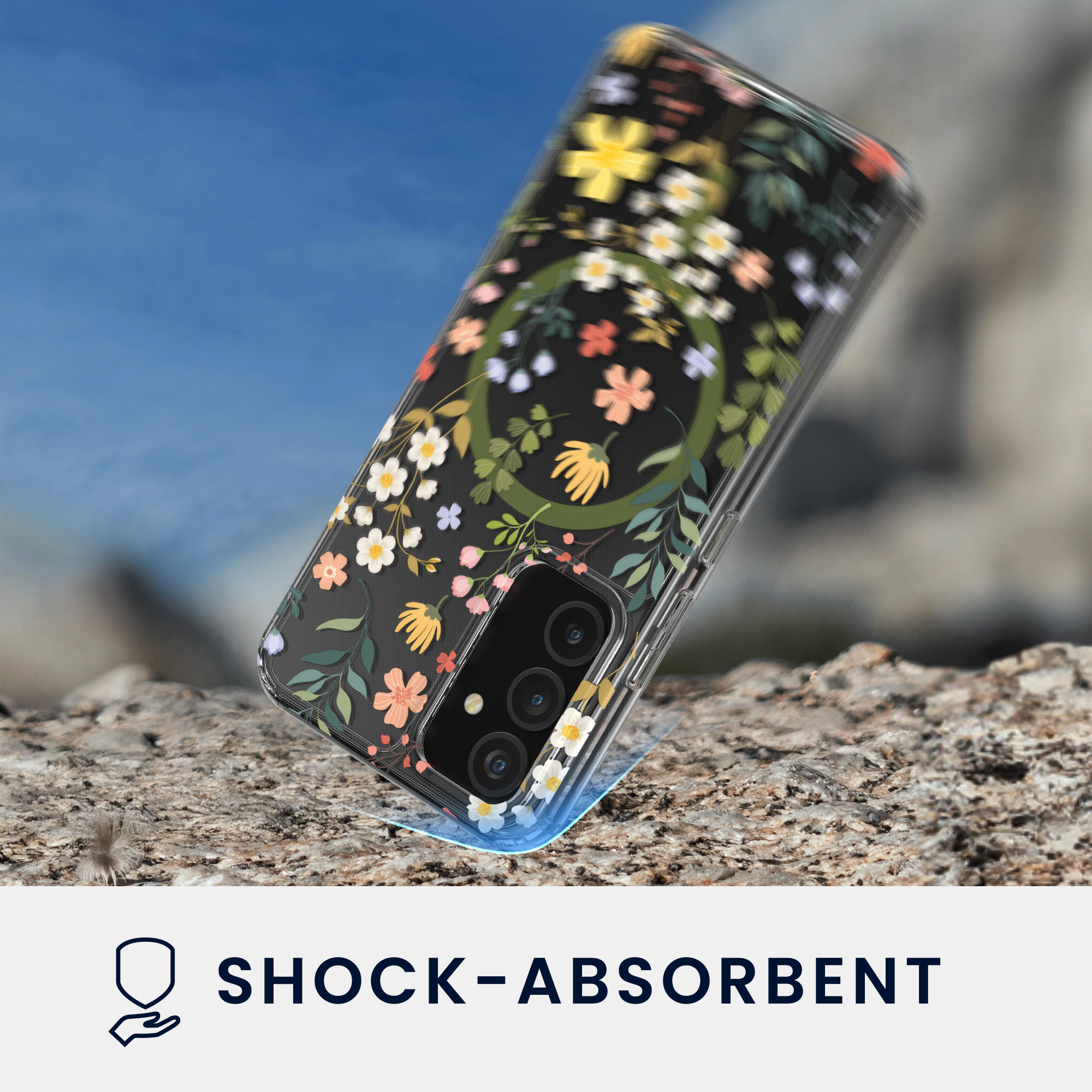 Čiré pouzdro na telefon pro Samsung Galaxy A54 5G kwmobile MagSafe TPU - motiv okouzlující květiny