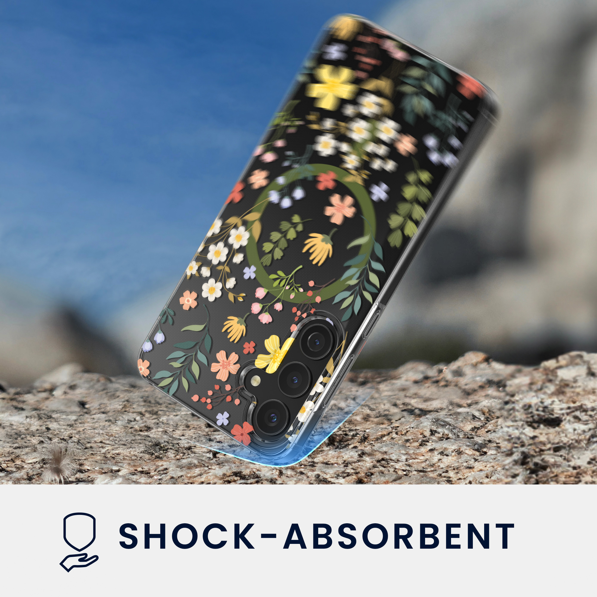 Čiré pouzdro na telefon pro Samsung Galaxy A55 5G kwmobile MagSafe TPU - motiv okouzlující květiny