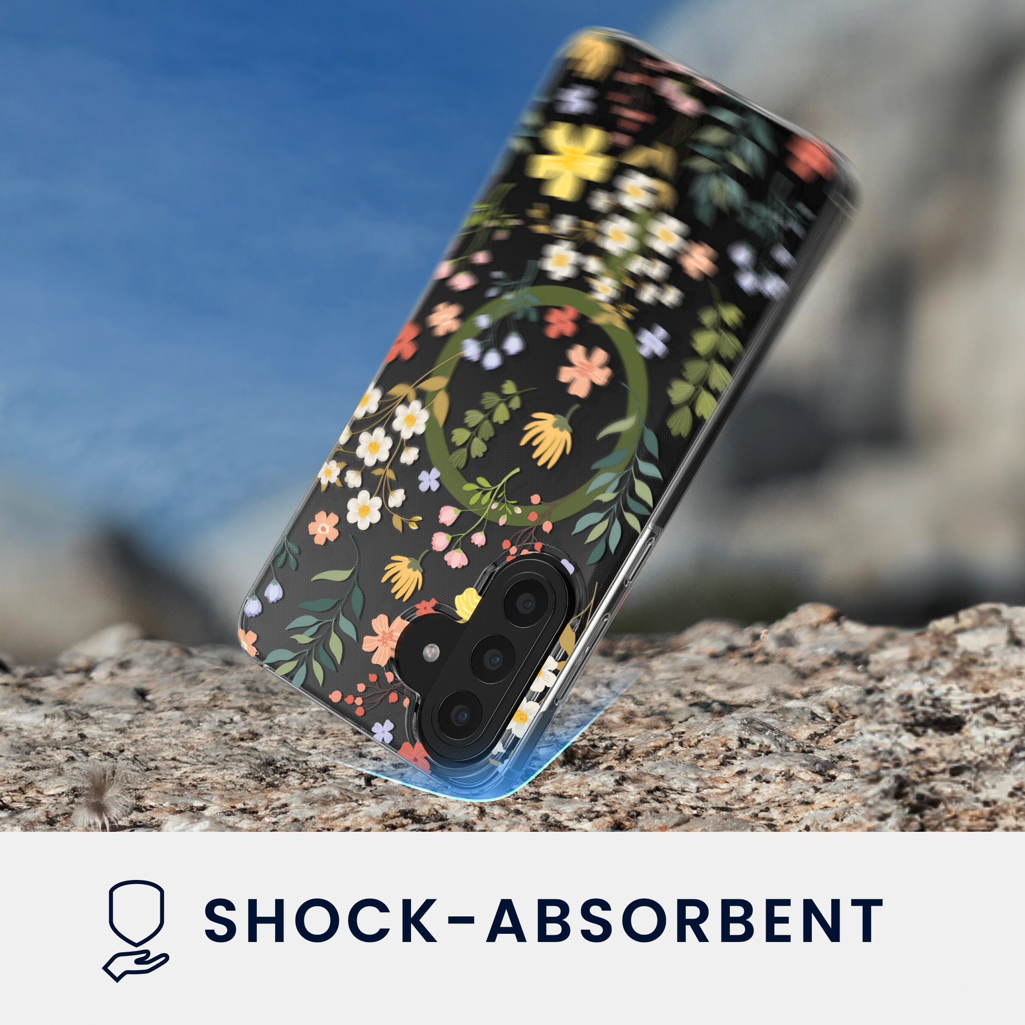 Čiré pouzdro na telefon pro Samsung Galaxy A57 5G kwmobile MagSafe TPU - motiv okouzlující květiny
