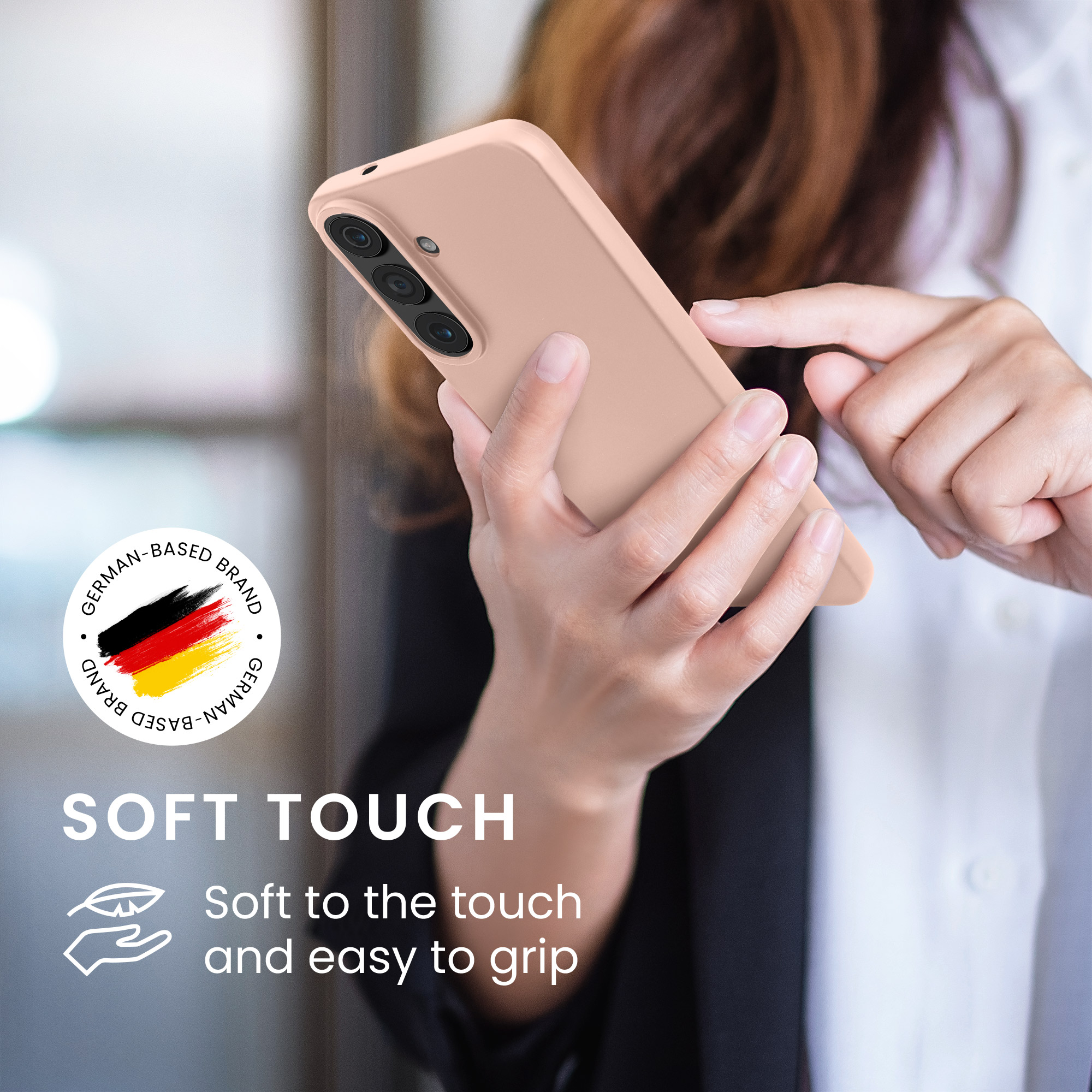 Pouzdro pro Samsung Galaxy S26 FE kwmobile tenké metalické silikonové - metalická růžové zlato