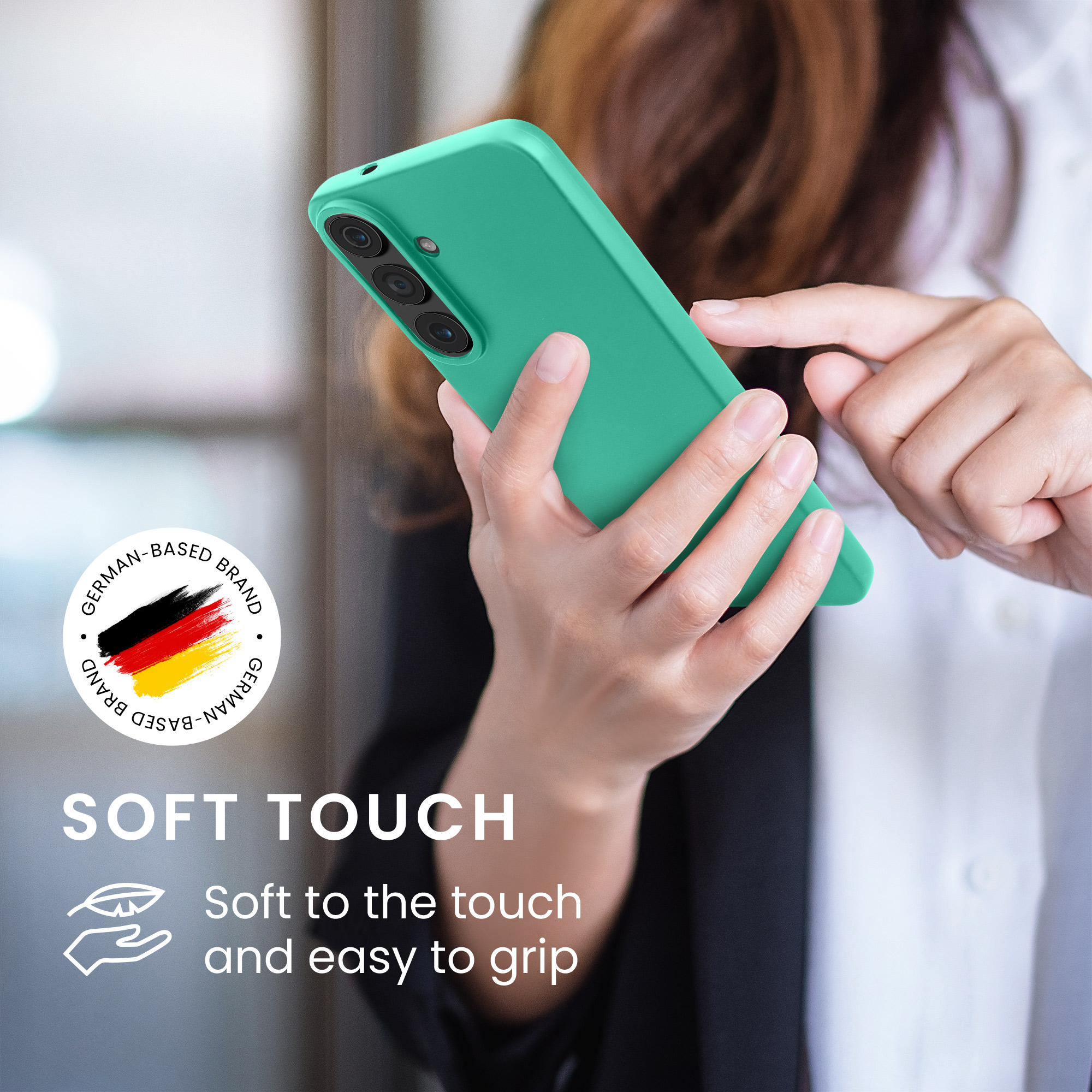 Pouzdro pro Samsung Galaxy S26 FE kwmobile tenké metalické silikonové - tmavá metalická zelená
