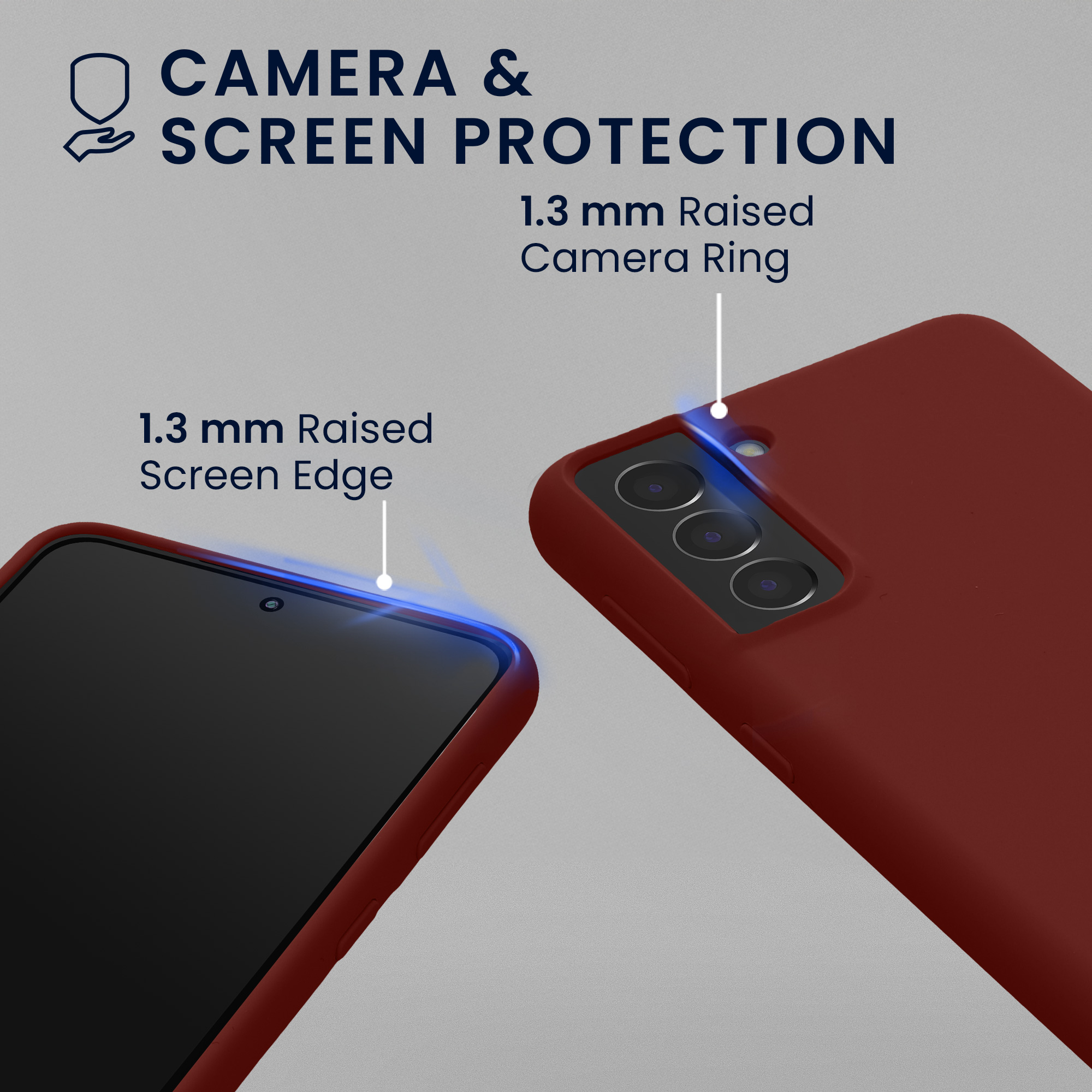Pouzdro pro Samsung Galaxy S21 se 2 tvrzenými ochrannými skly kwmobile - vínově fialová